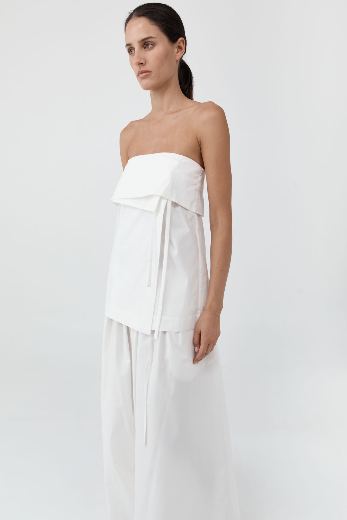 Strapless Wrap Top - Off White