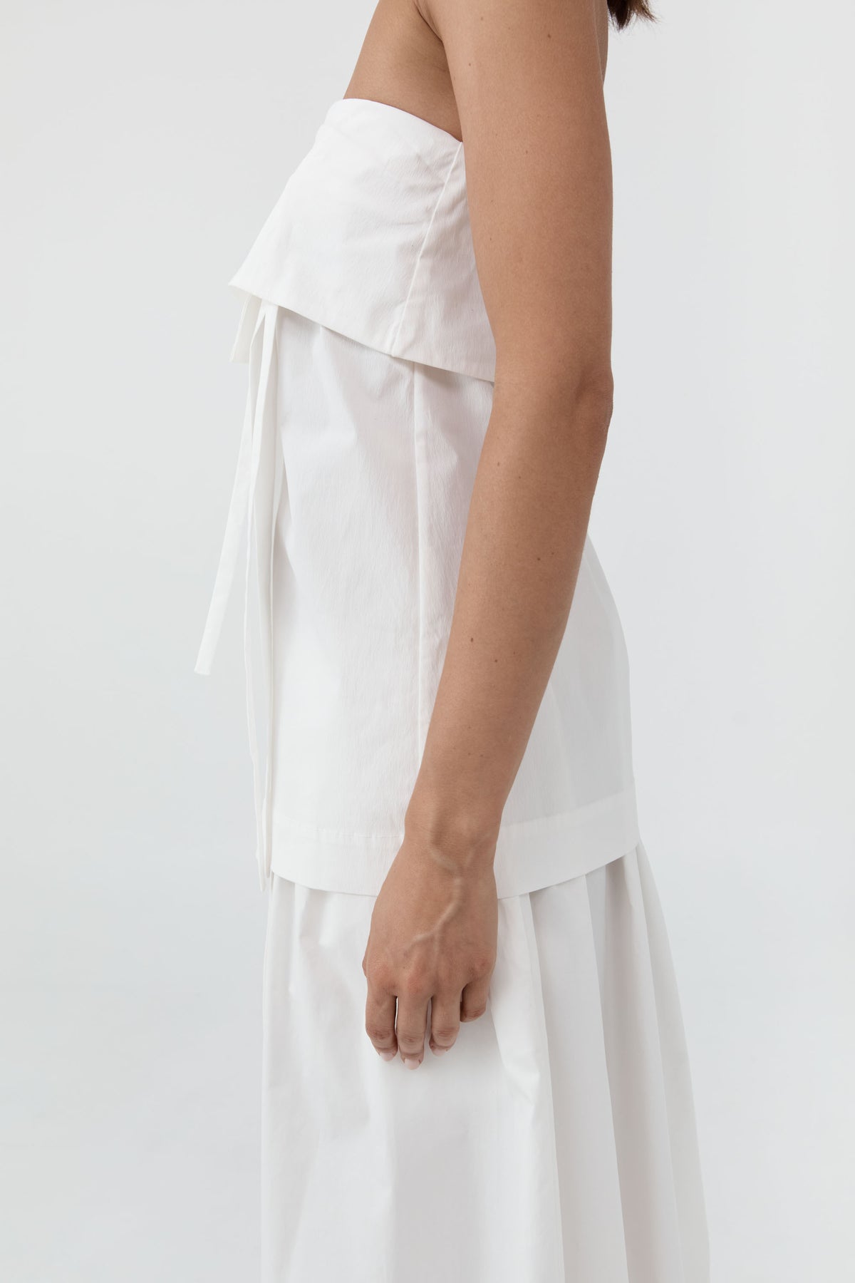 Strapless Wrap Top - Off White
