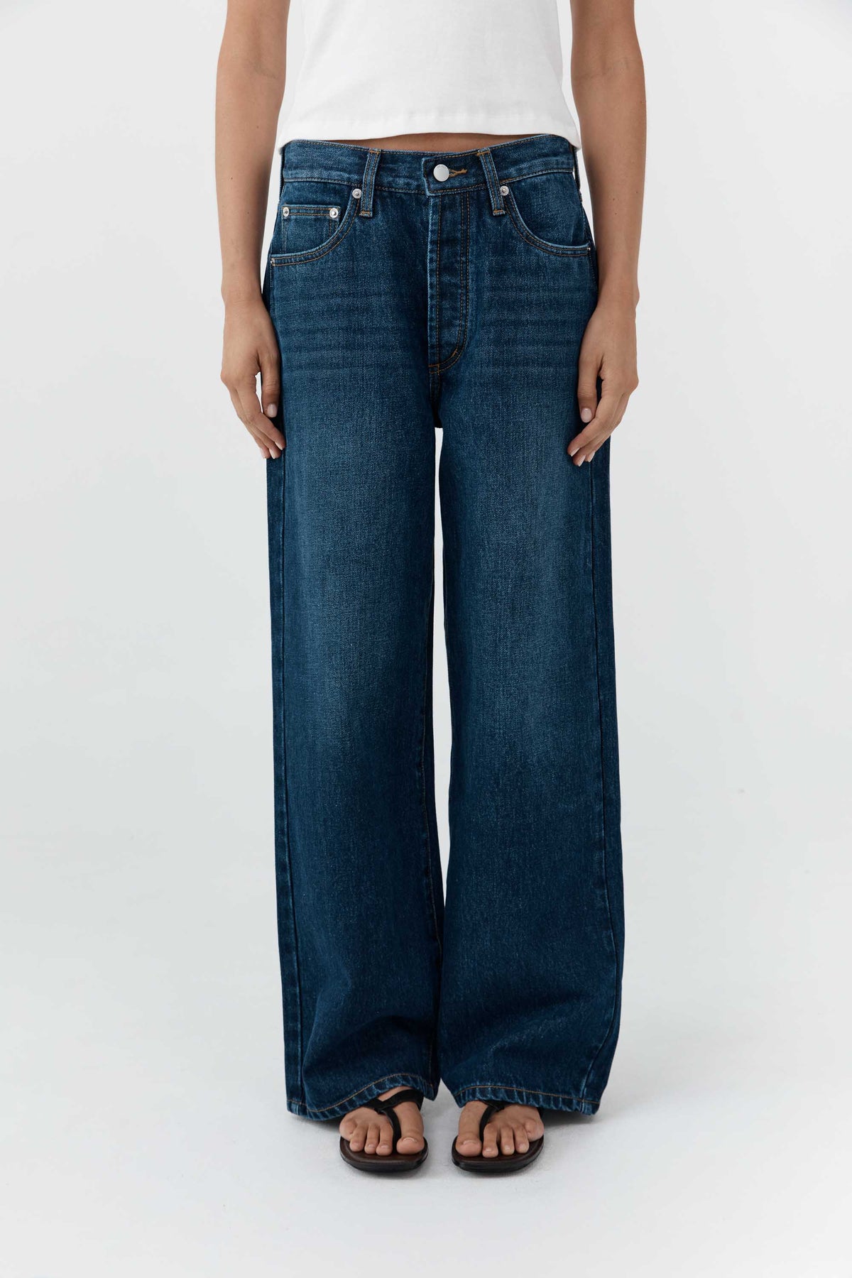 Classic Mid Rise Jeans - Dark Indigo