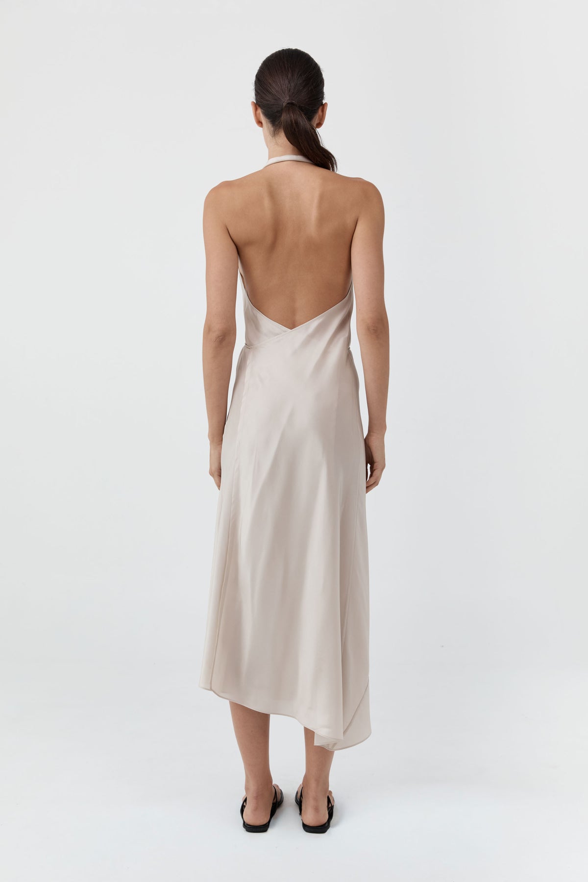 Silk Wrap Dress - Soft Ash