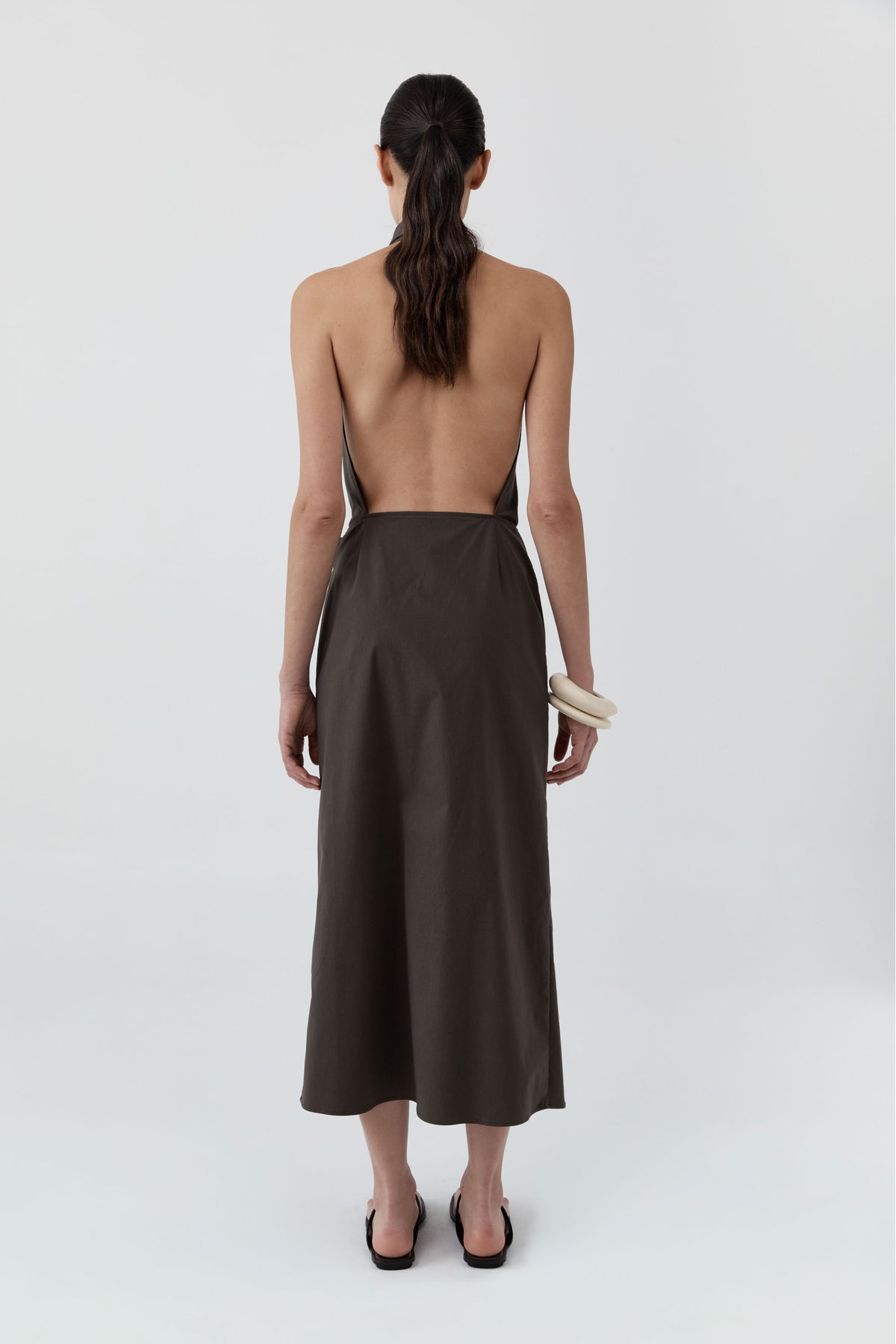 St. Agni | Halter Wrap Backless Dress
