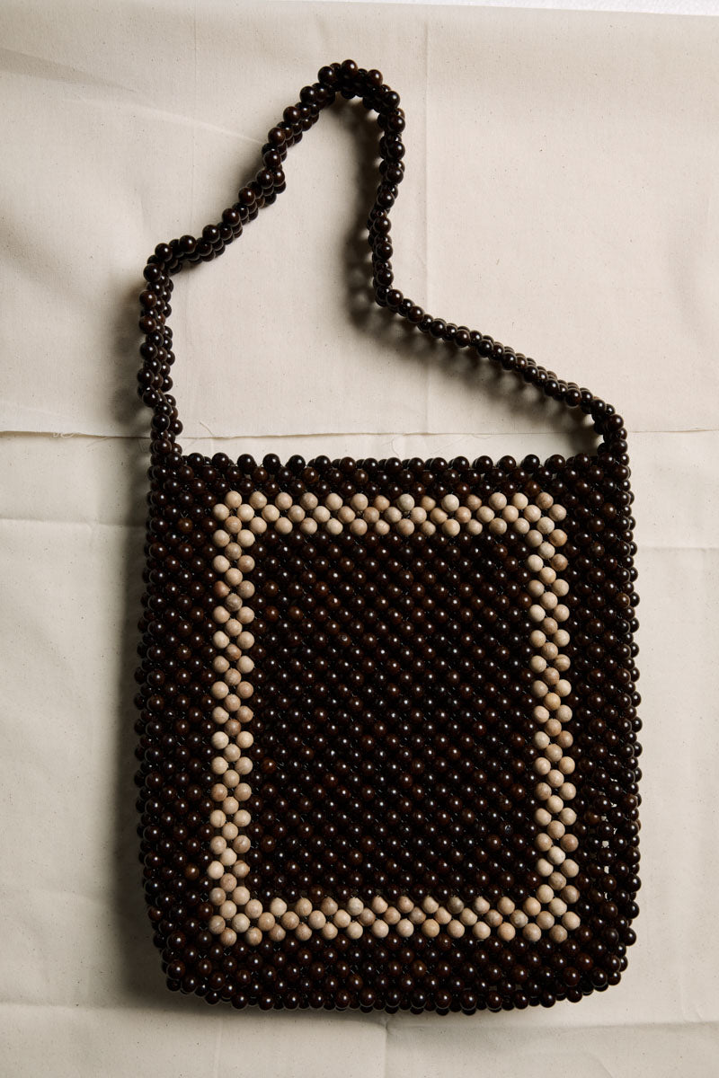 Taxi Bag - Coffee/Ecru