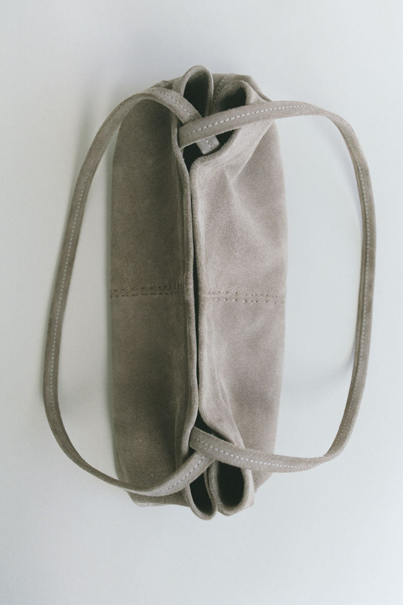 Suede Origami Tote - Almond