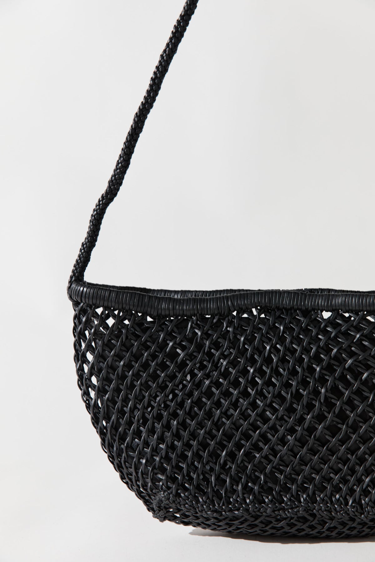 Mesh Crescent Bag - Black