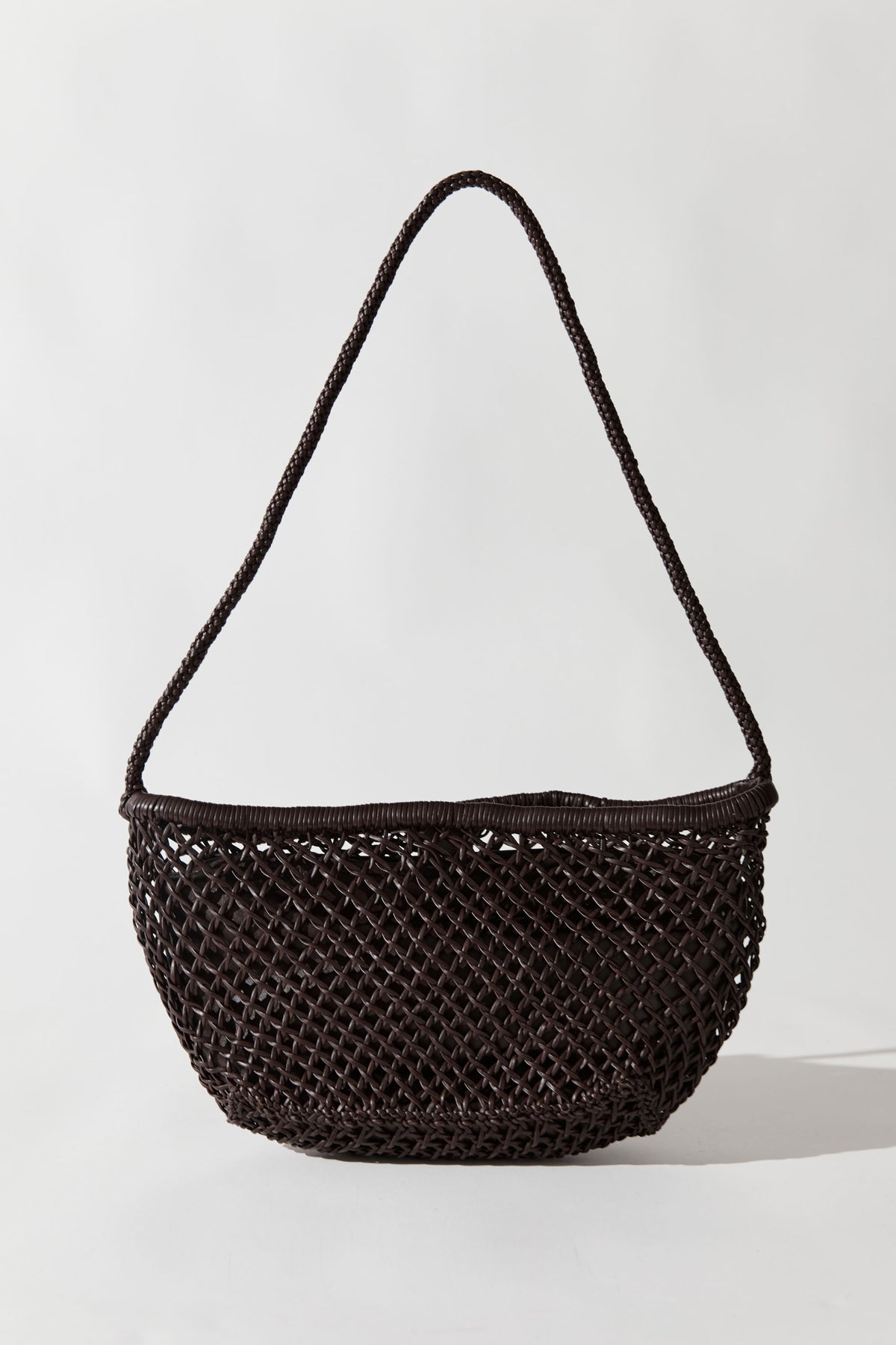 Mesh Crescent Bag - Coffee