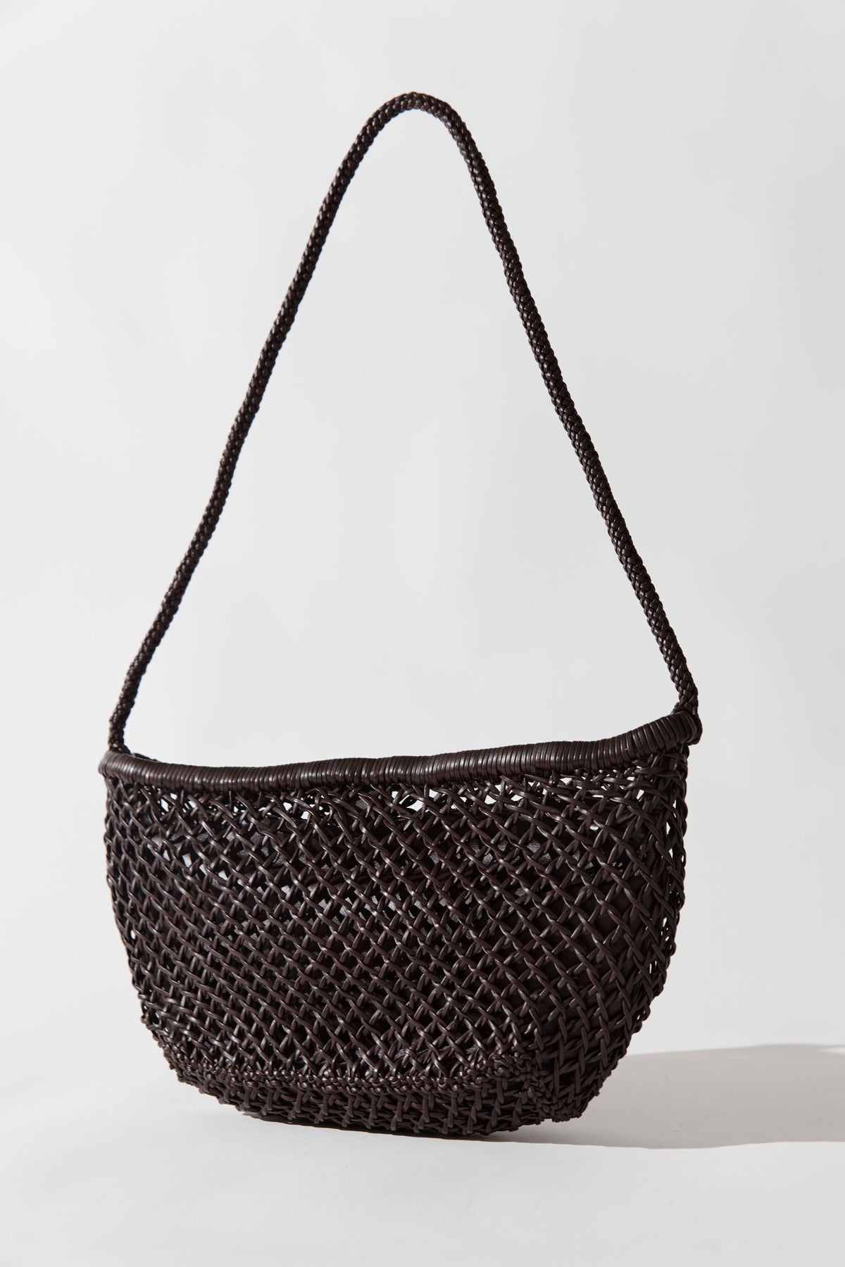 Mesh Crescent Bag - Coffee
