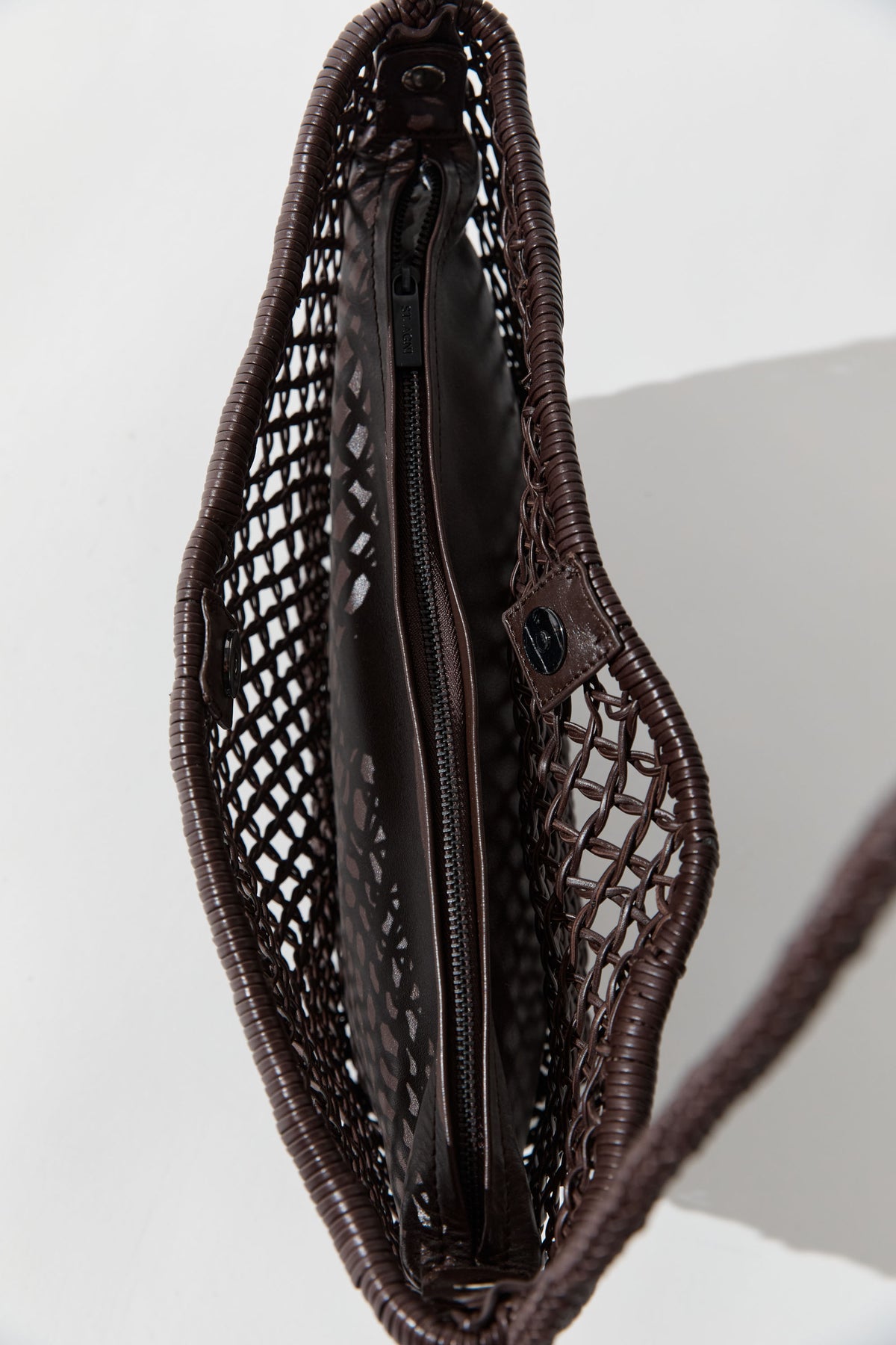 Mesh Crescent Bag - Coffee