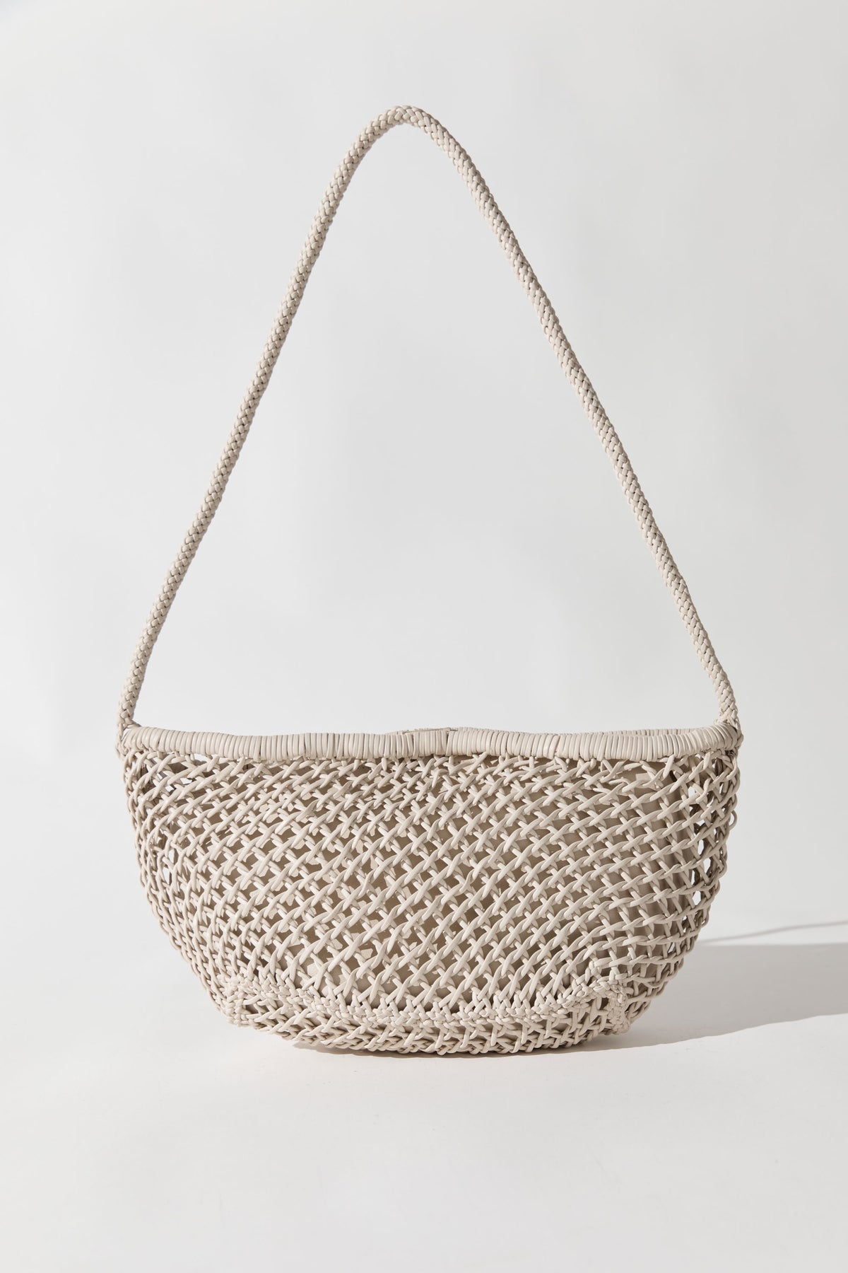 Mesh Crescent Bag - Ecru