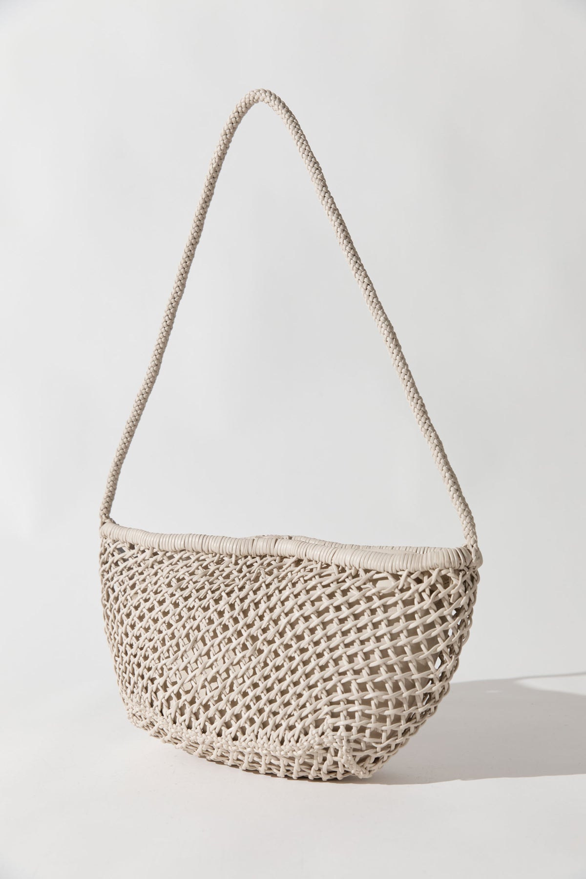 Mesh Crescent Bag - Ecru
