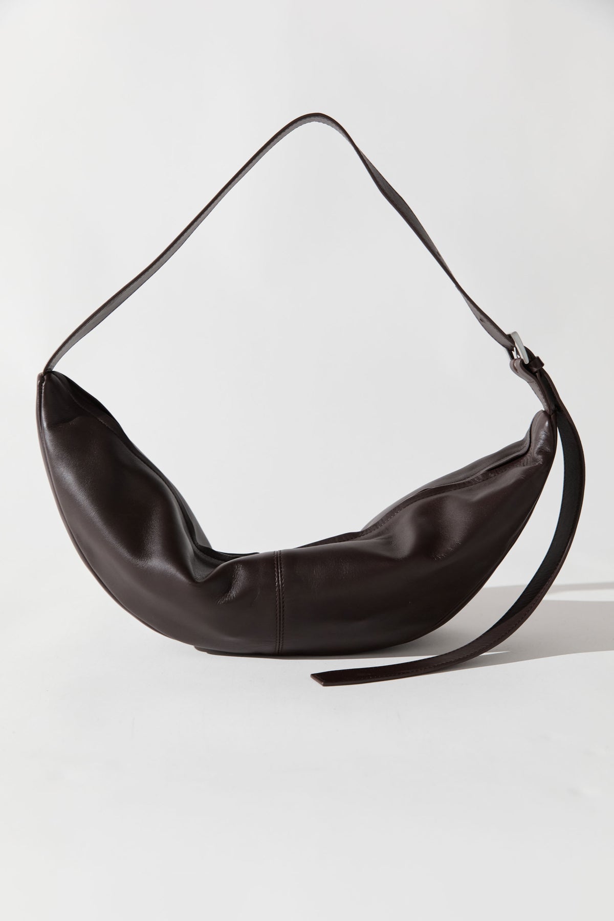 Adjustable Slim Crescent Bag - Coffee