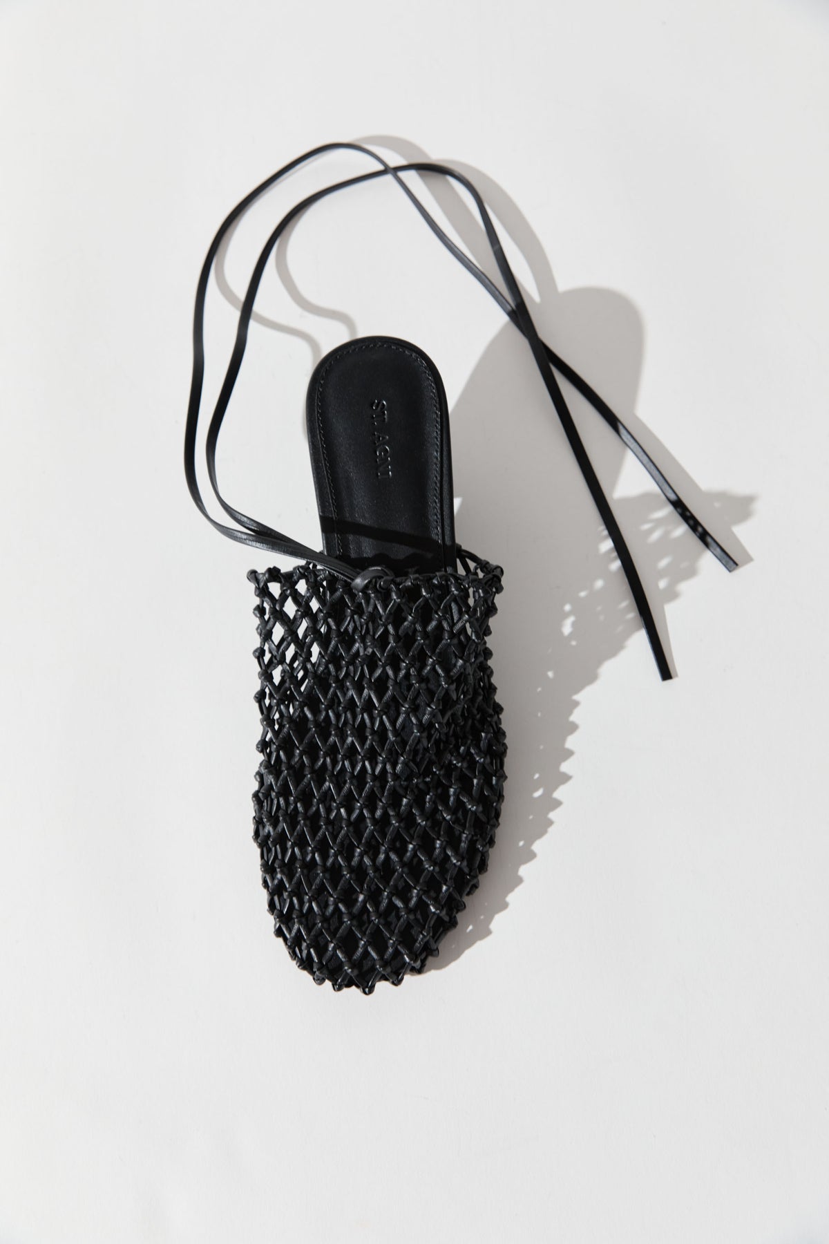 Woven Mule Heel - Black