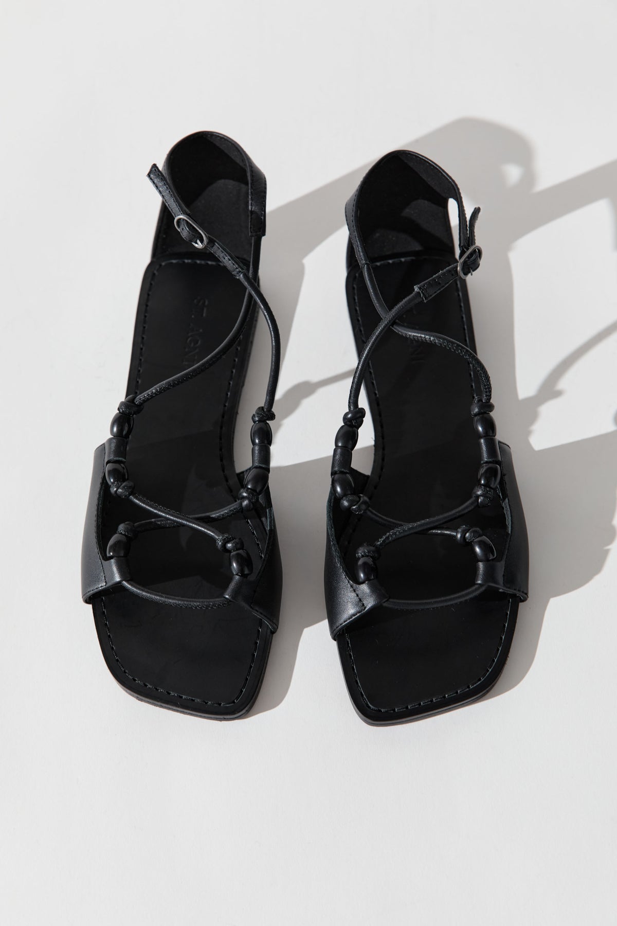 Beaded Detail Sandal - Black