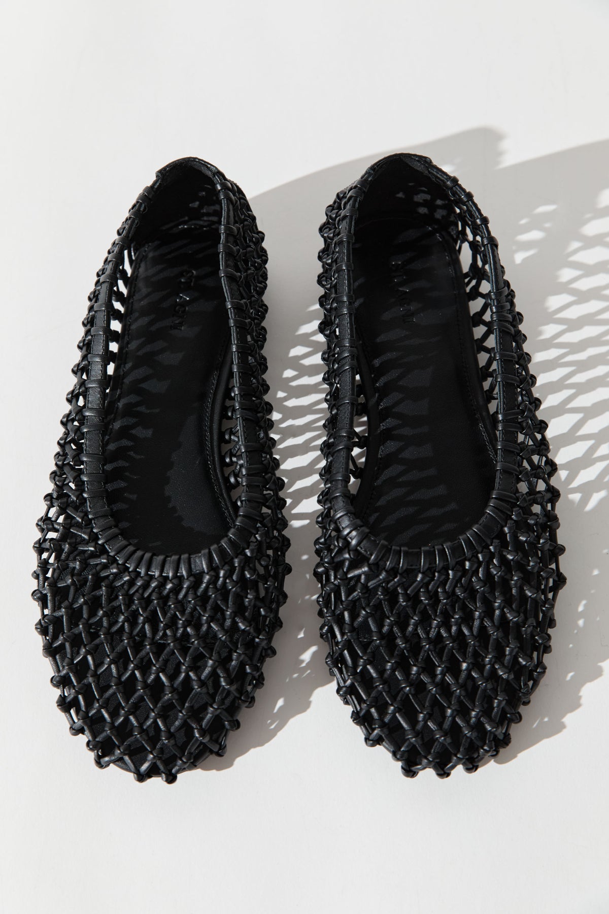 Woven Ballerina Flat - Black