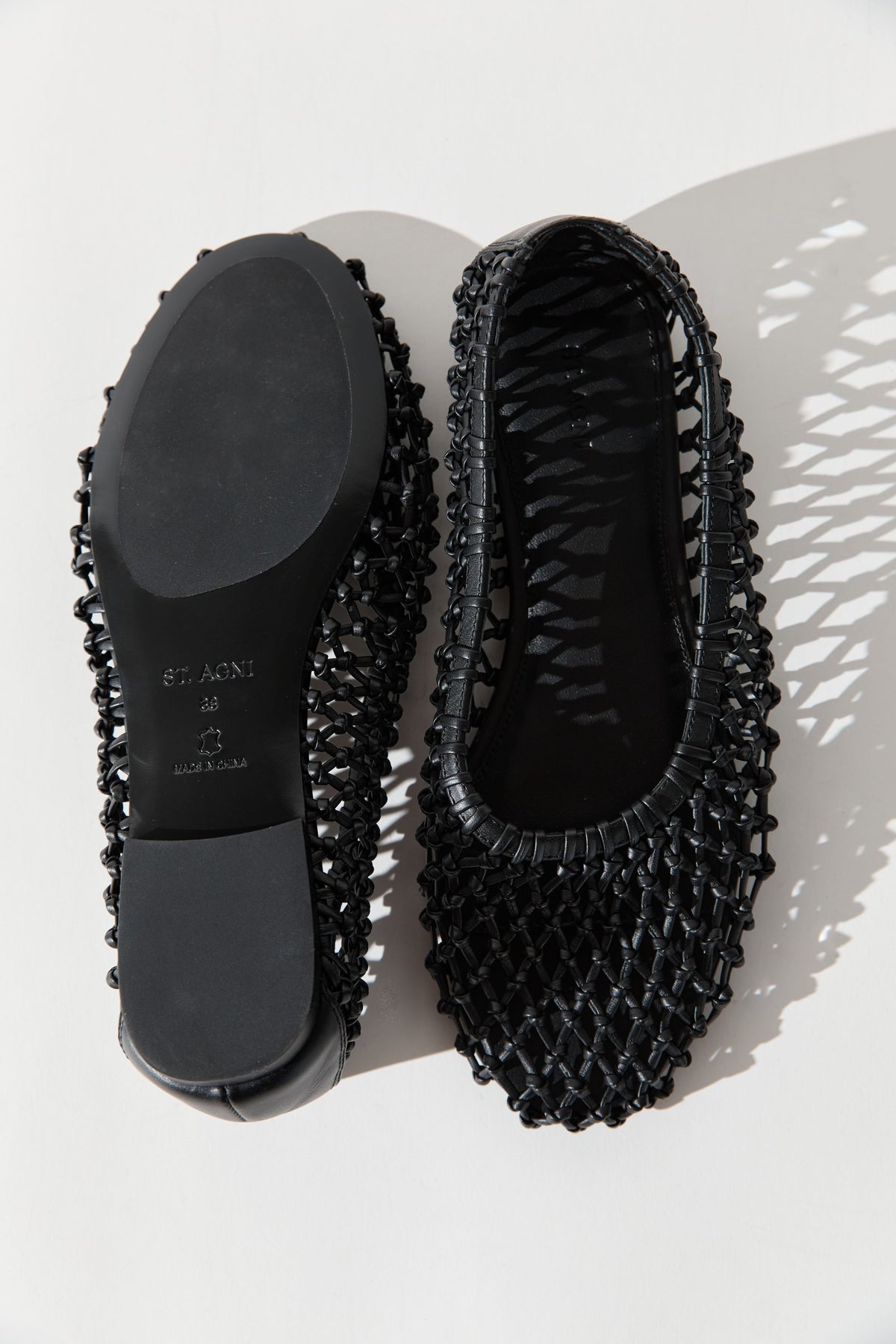 Woven Ballerina Flat - Black