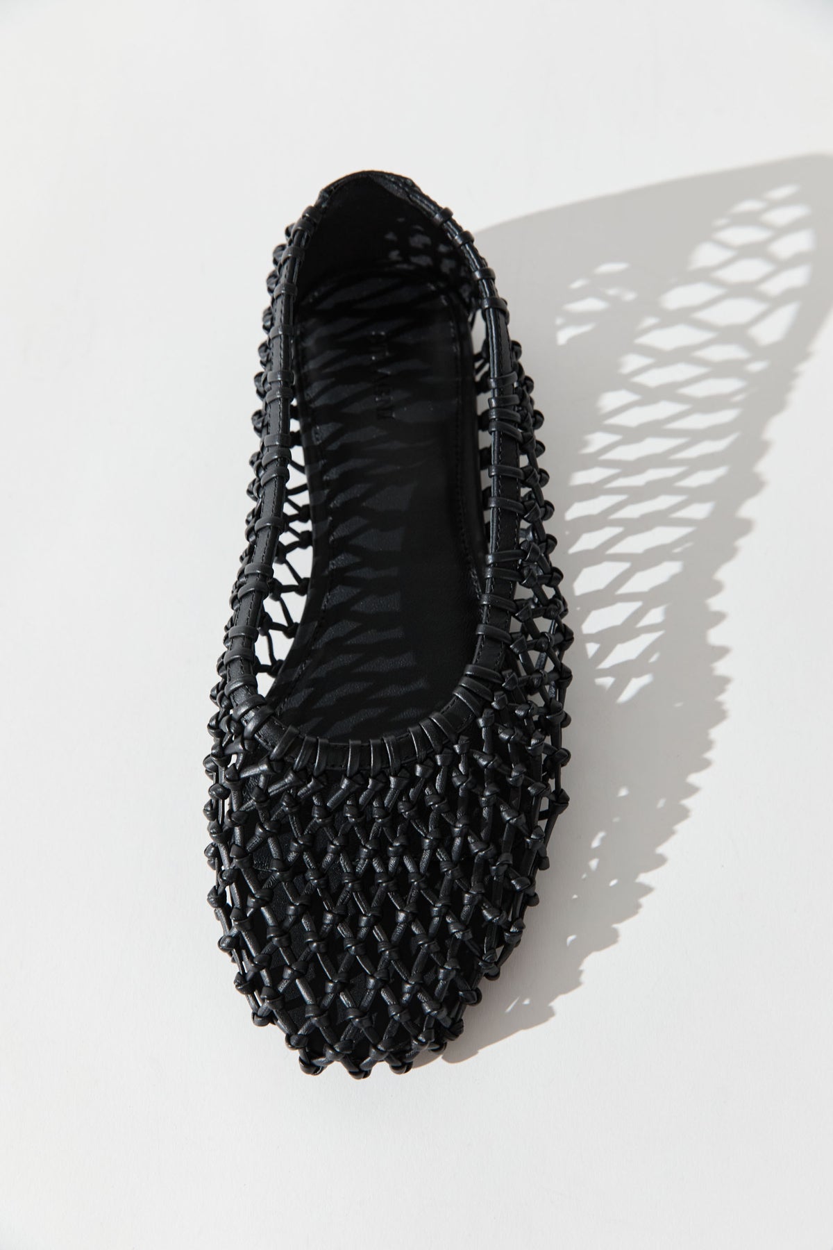 Woven Ballerina Flat - Black