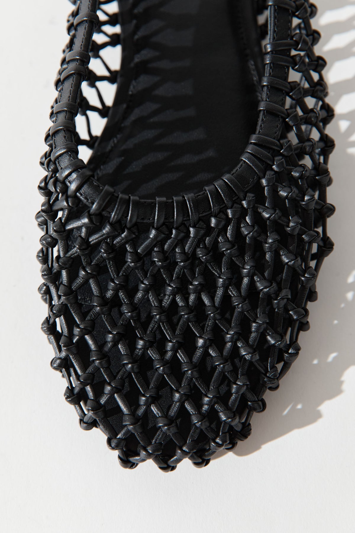 Woven Ballerina Flat - Black