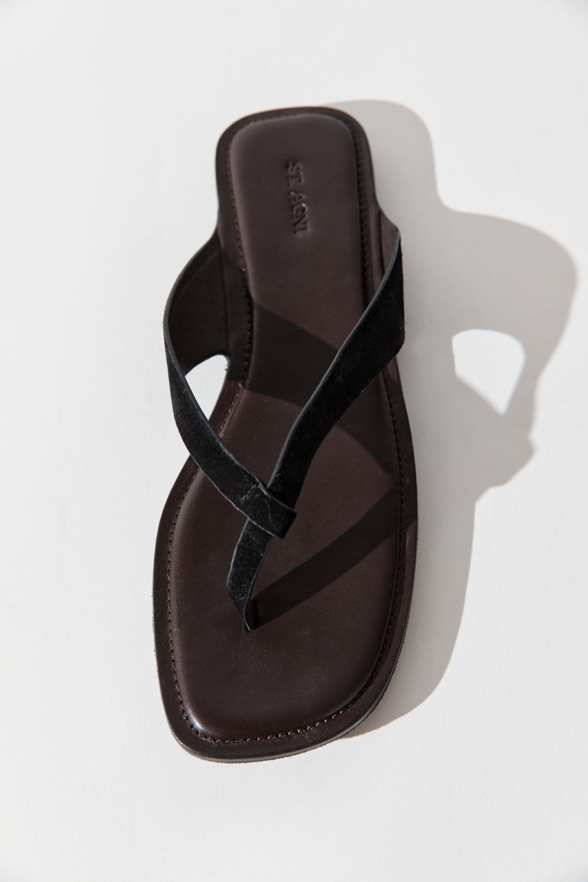 Suede Opanka Slide - Black/Coffee
