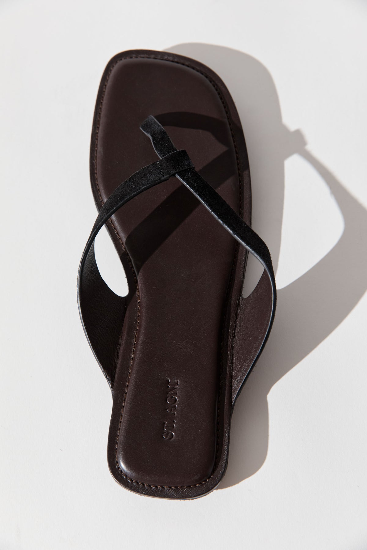 Suede Opanka Slide - Black/Coffee