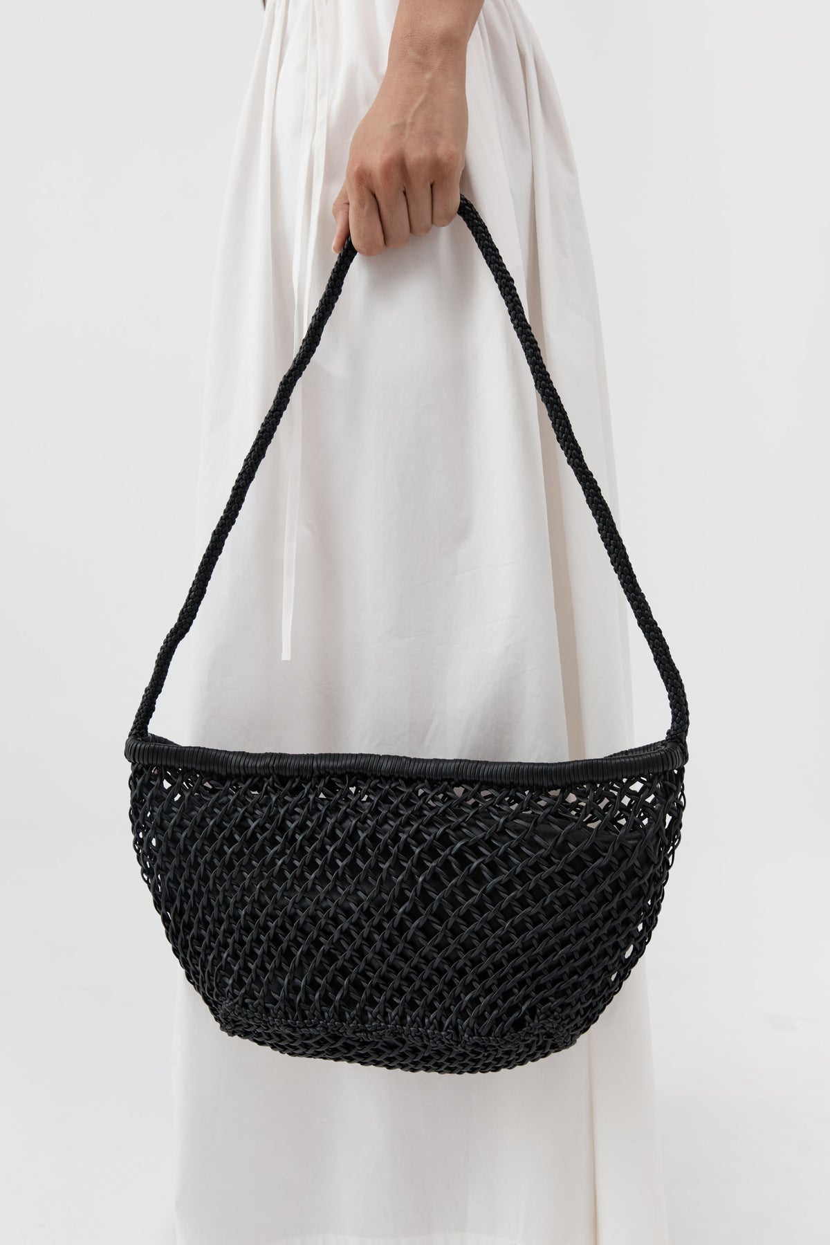 Mesh Crescent Bag - Black