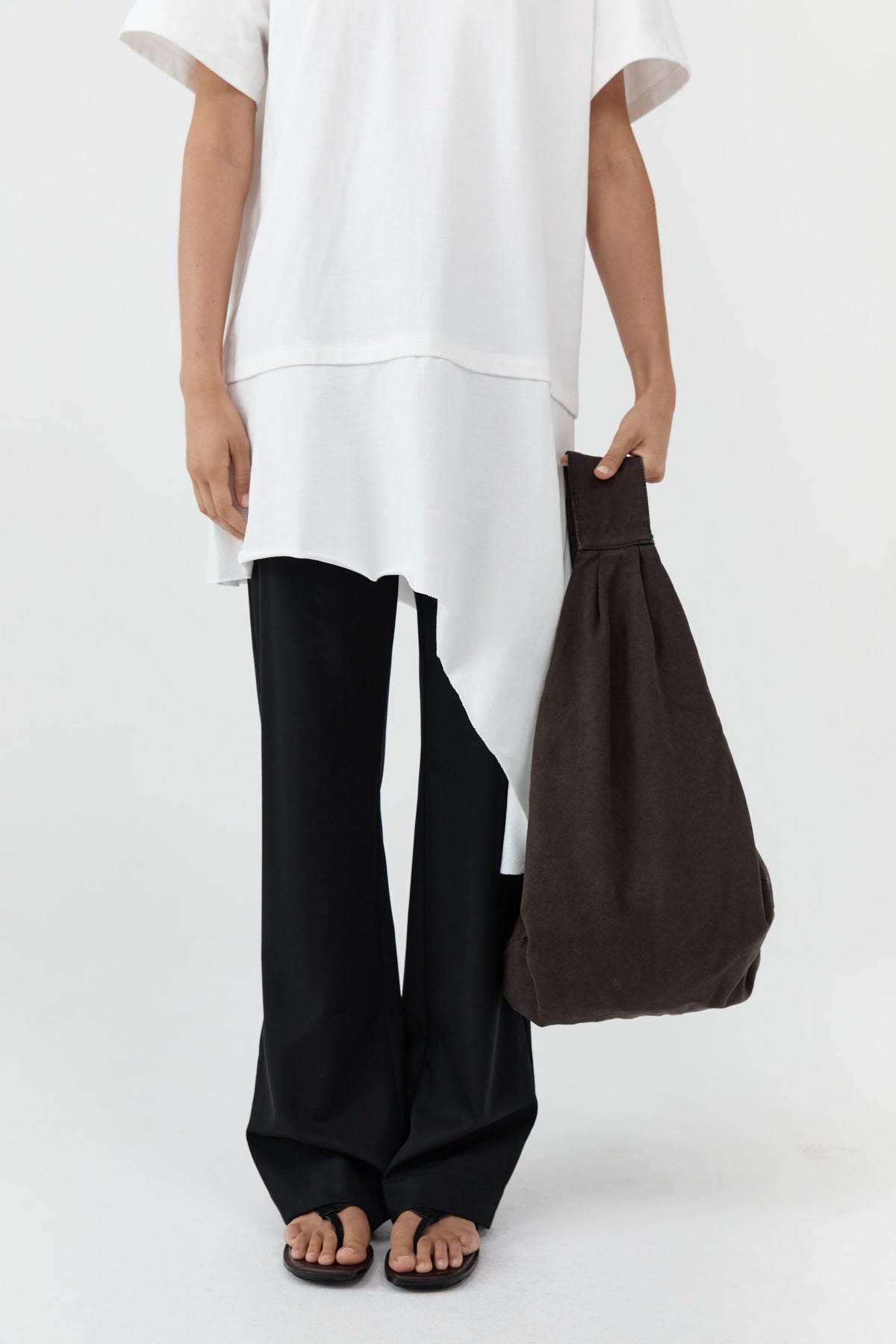 Canvas Large Crossbody Bag - Ash