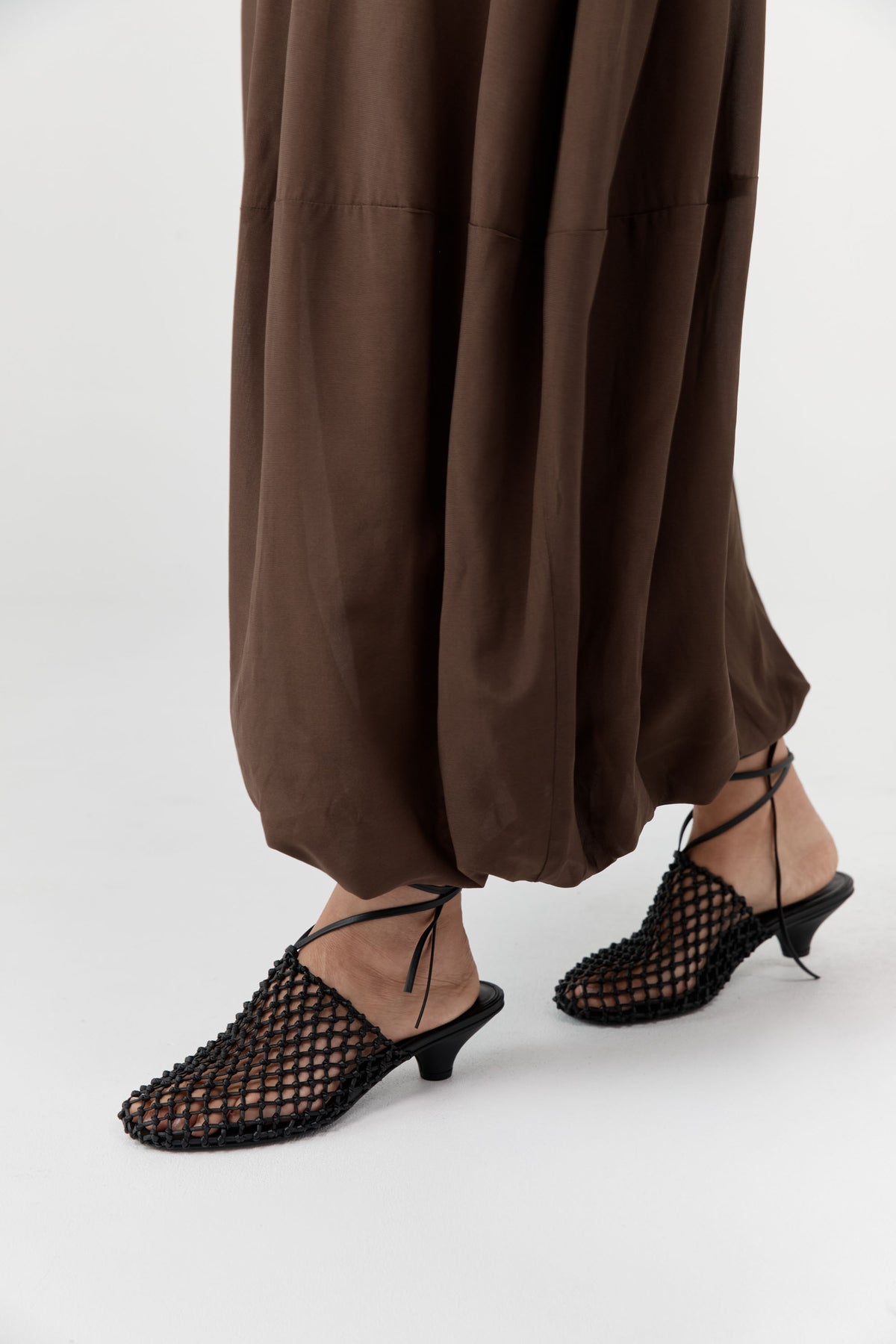 Woven Mule Heel - Black