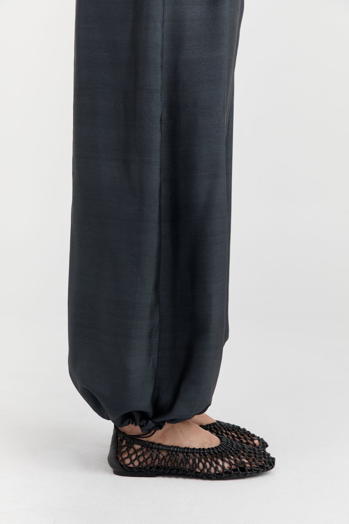 Woven Ballerina Flat - Black