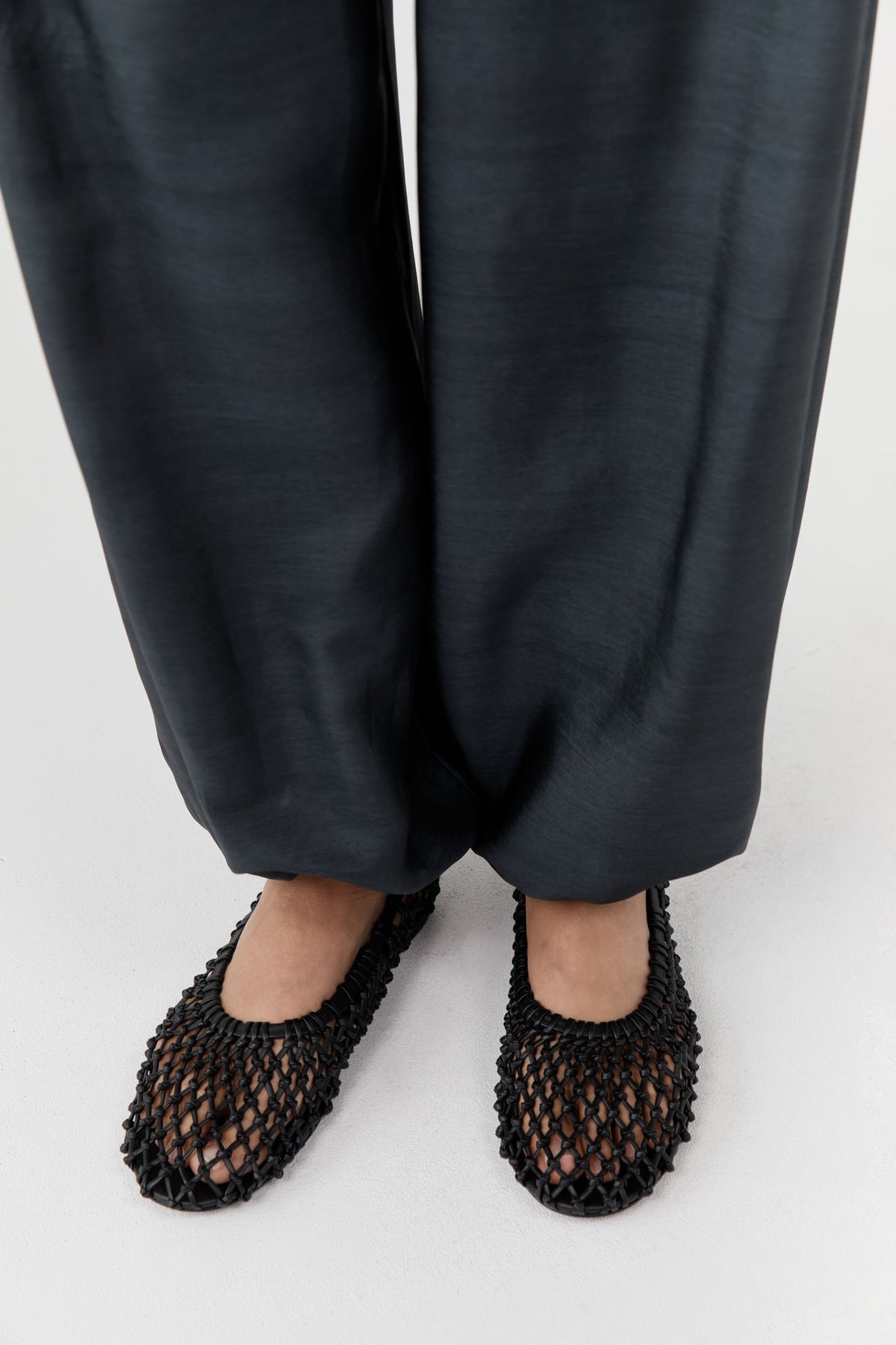 Woven Ballerina Flat - Black