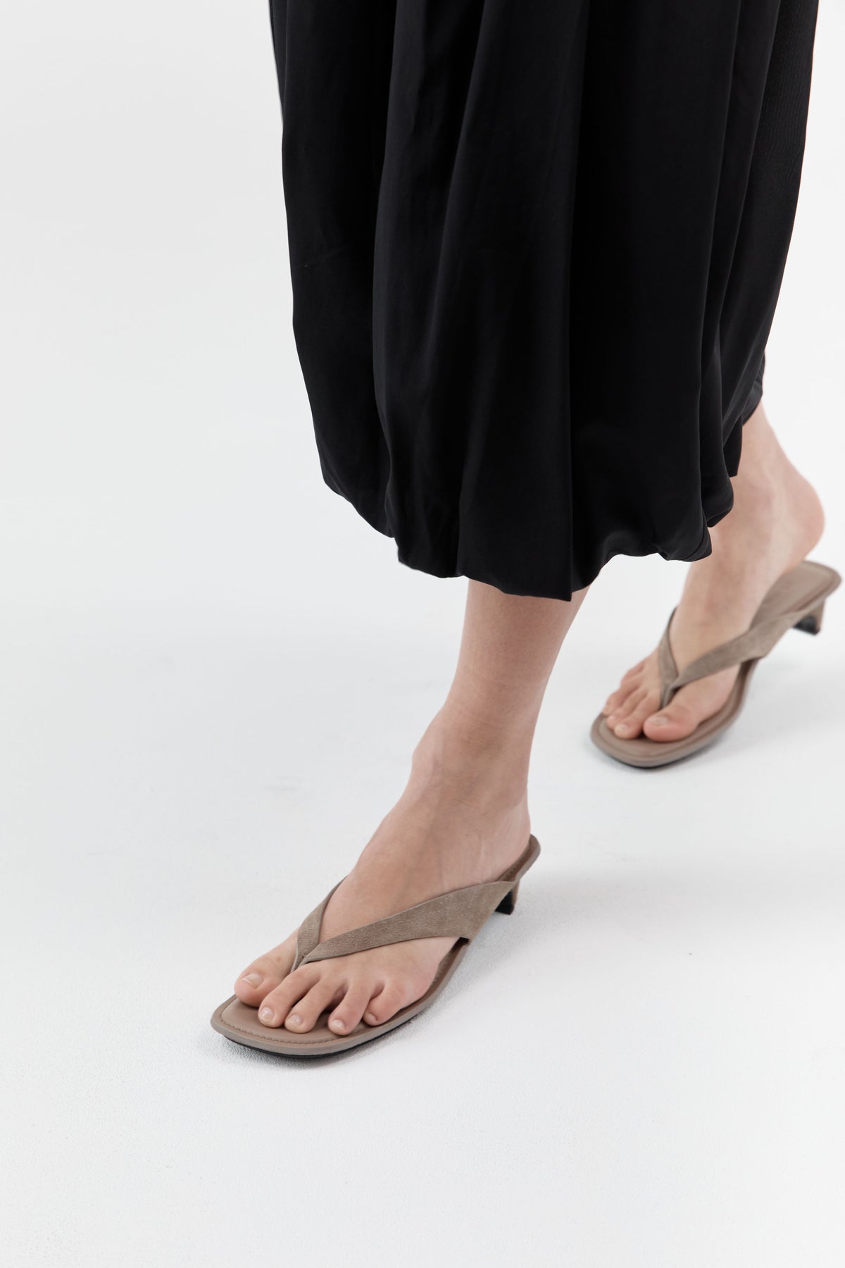 Suede Opanka Heel - Almond