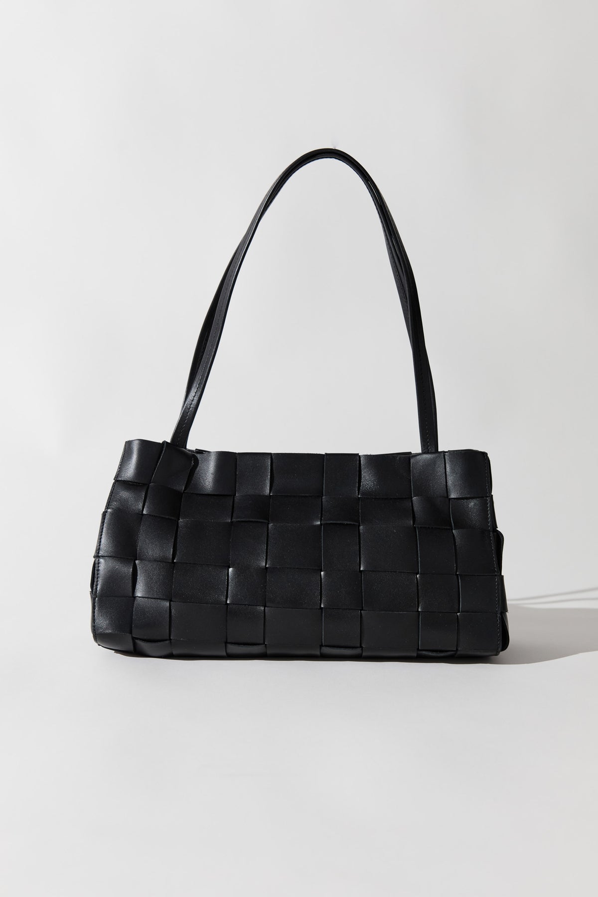 Slim Woven Tote - Black