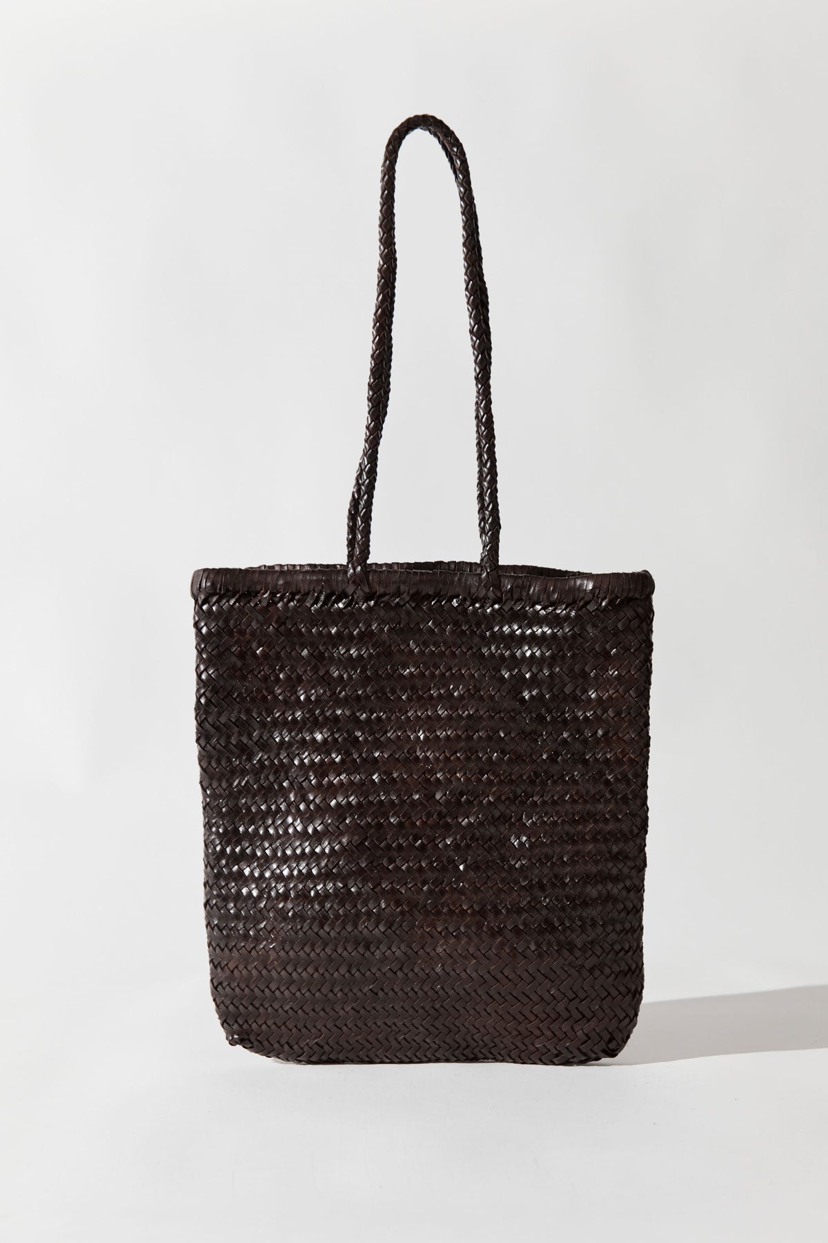 Bagu Woven Tote - Chocolate