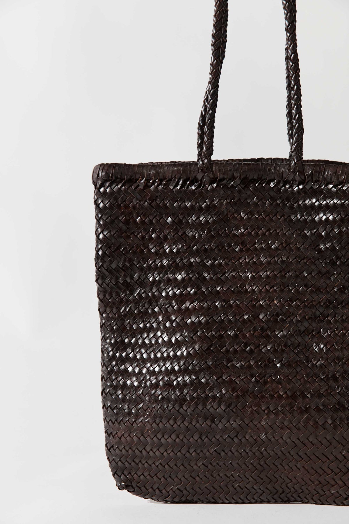 Bagu Woven Tote - Chocolate
