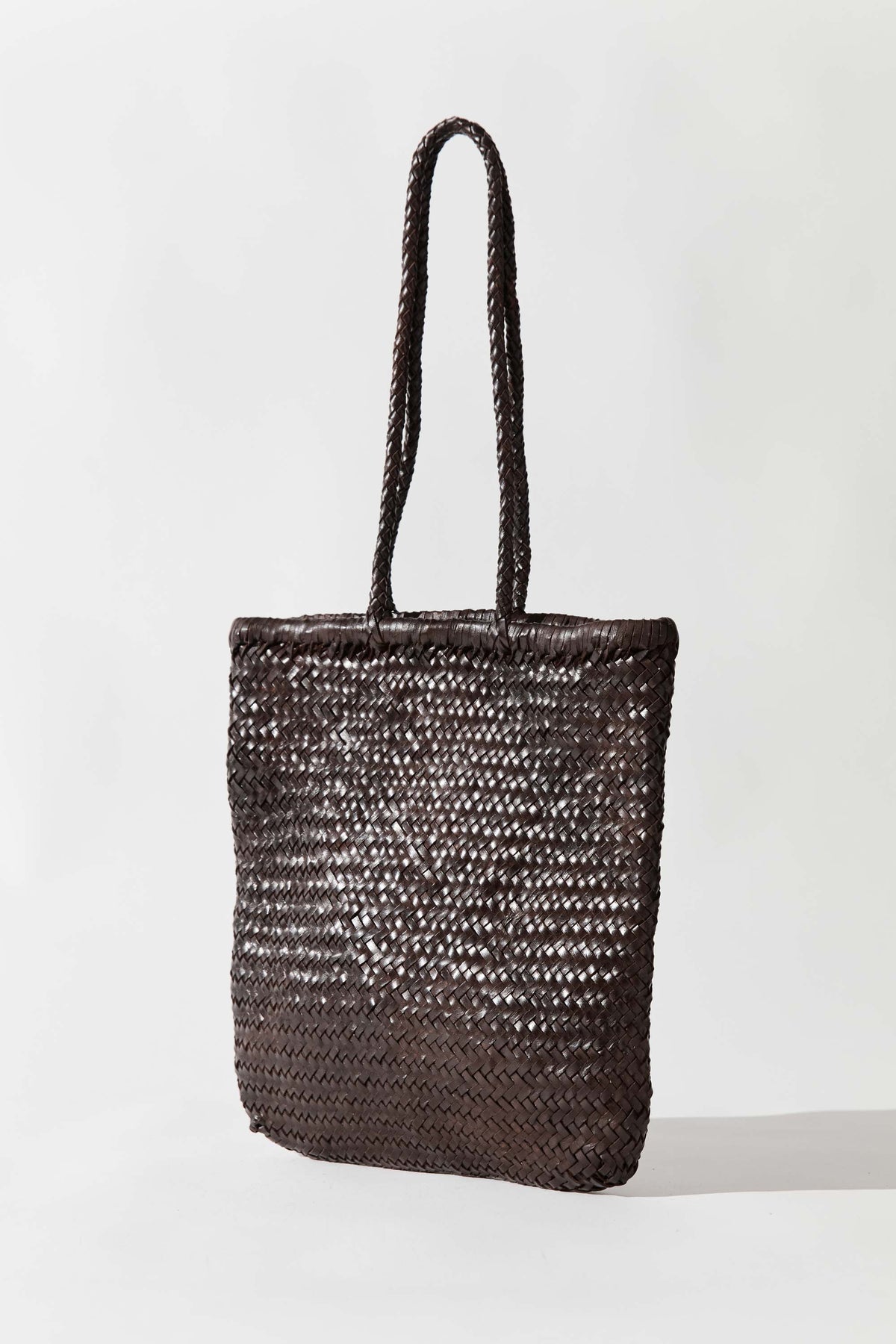 Bagu Woven Tote - Chocolate