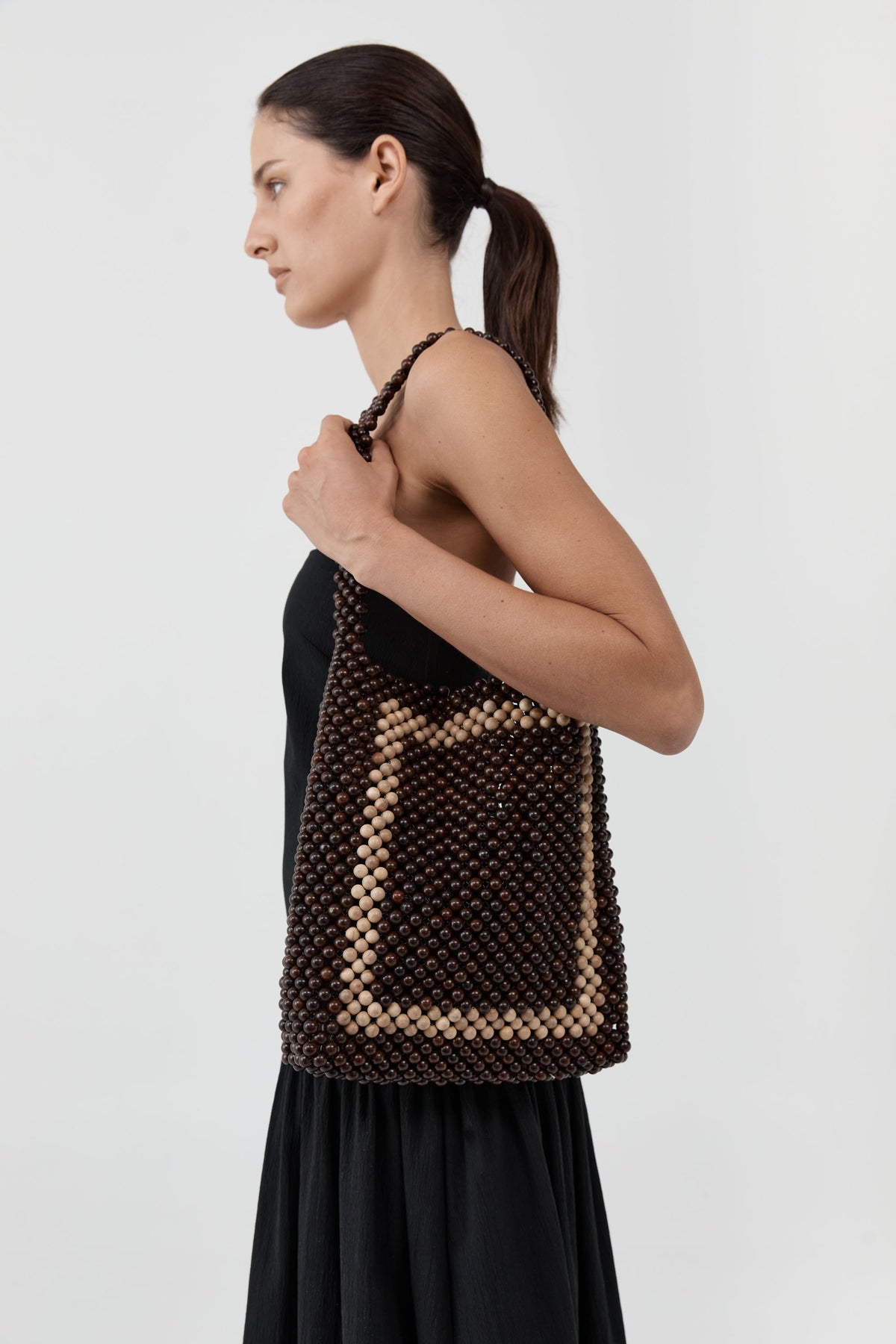 Taxi Bag - Coffee/Ecru