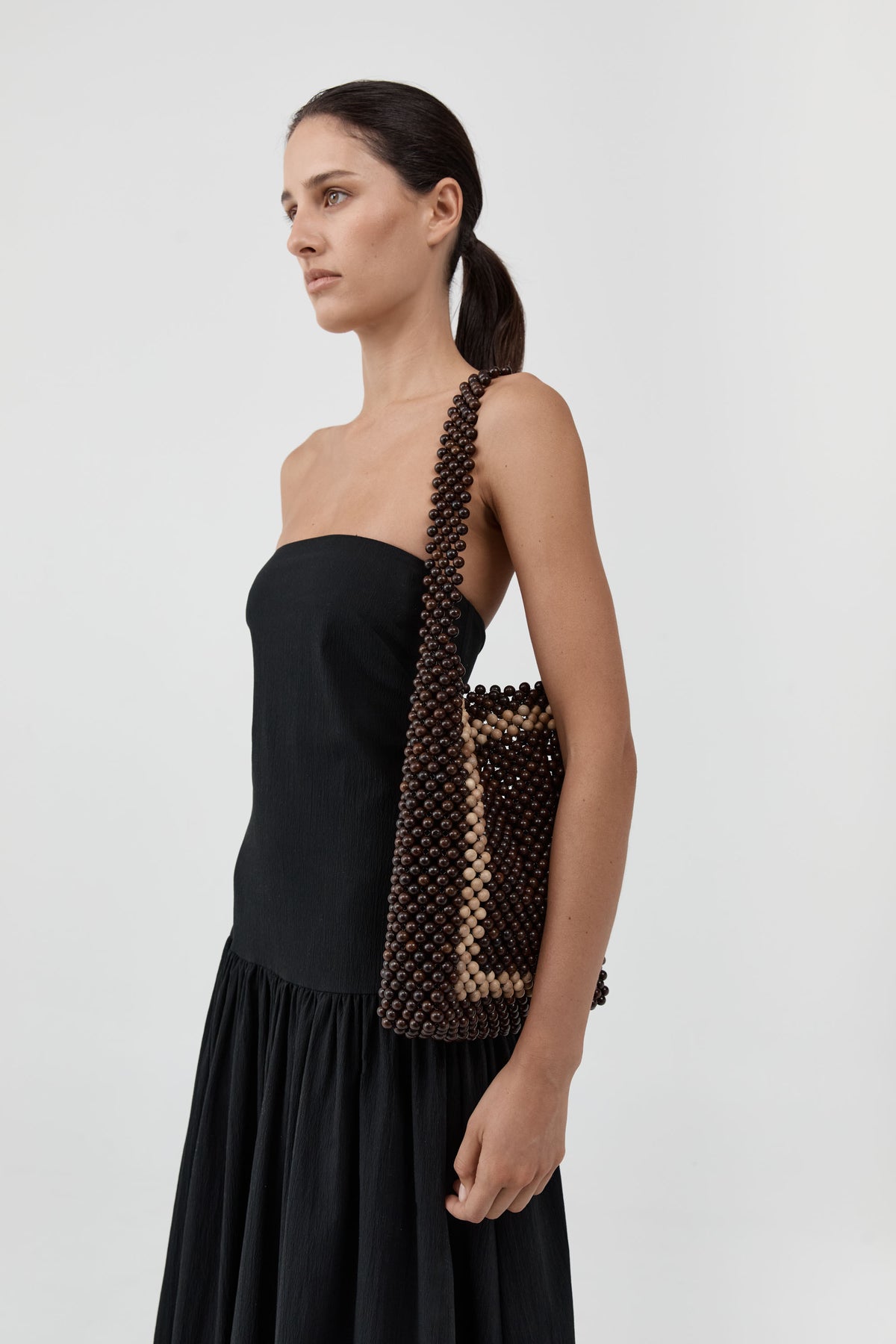 Taxi Bag - Coffee/Ecru