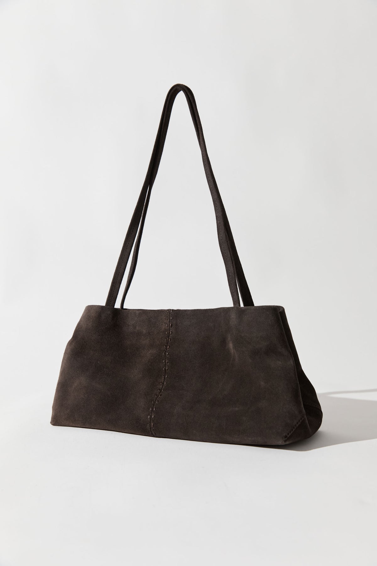 Suede Origami Tote - Coffee