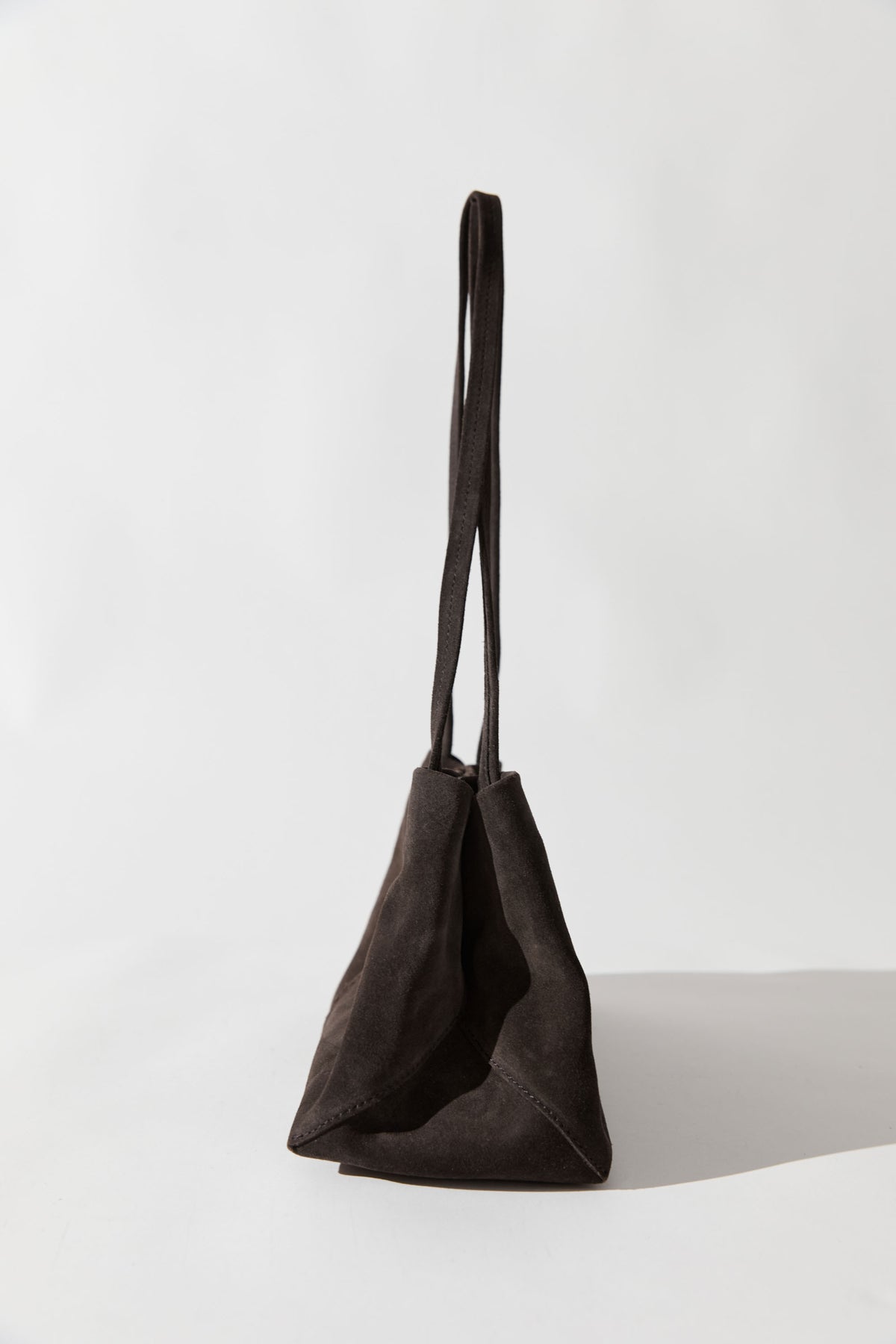 Suede Origami Tote - Coffee