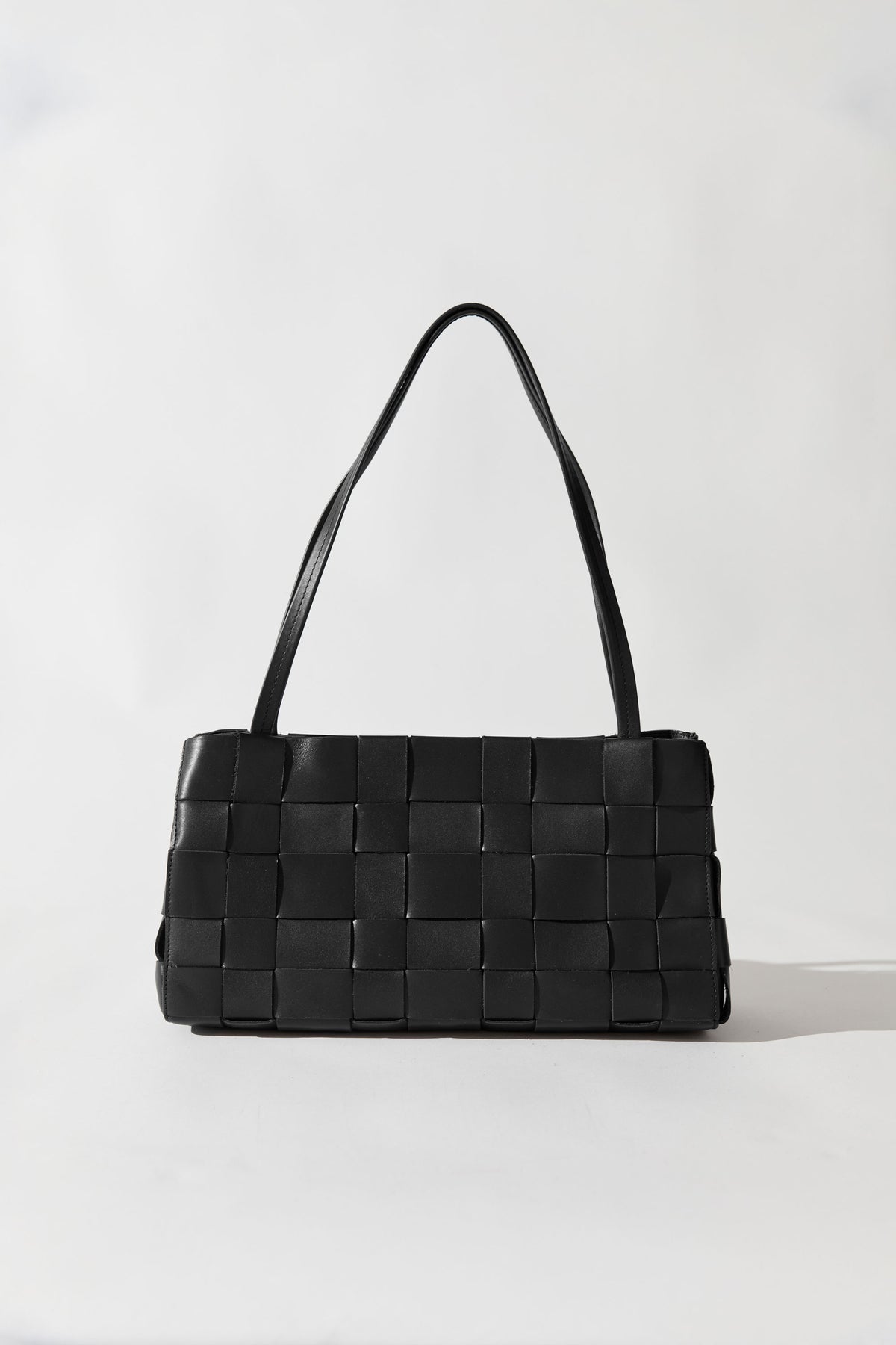 Slim Woven Tote - Black