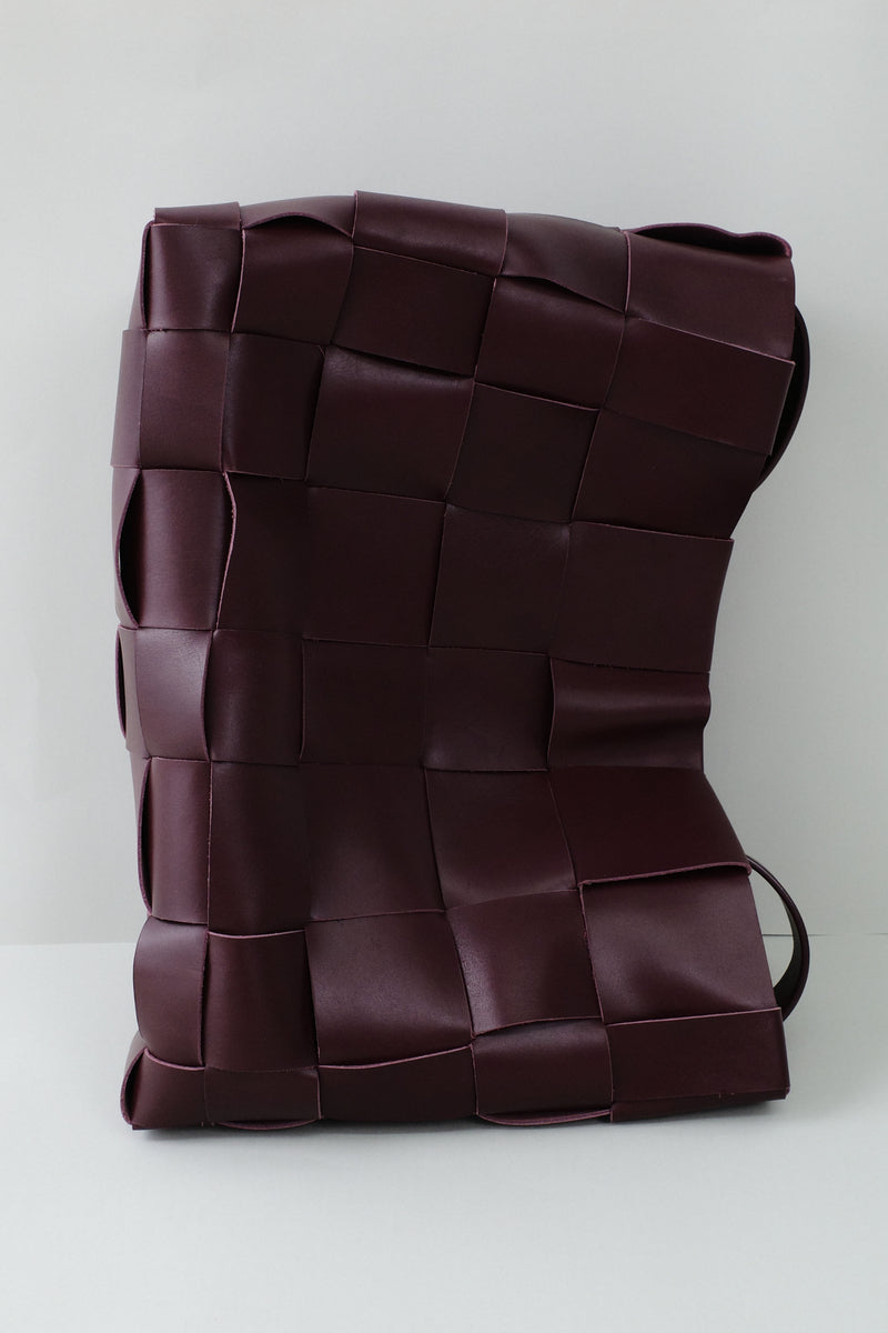 Woven Large Tote - Plum