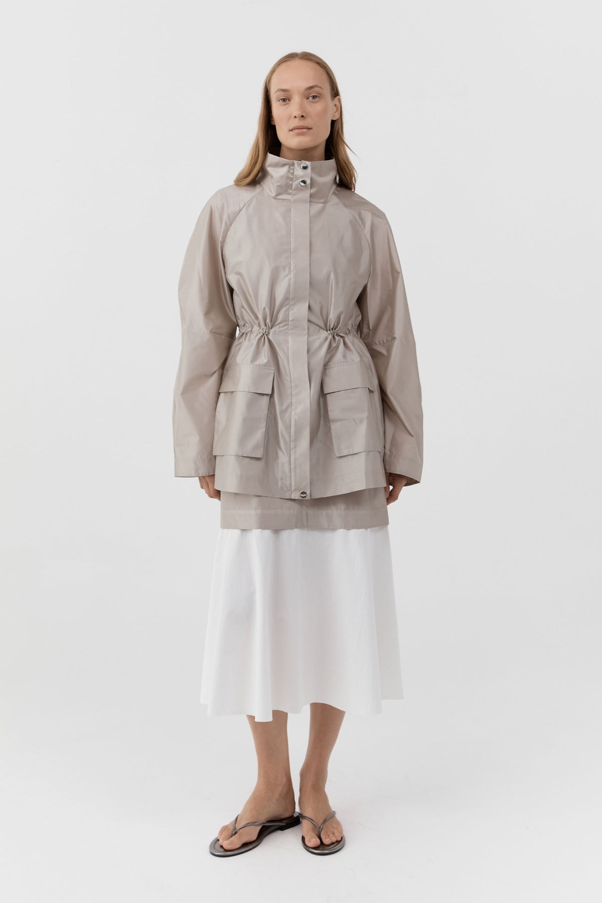 Paper Taffeta Parka - Fog