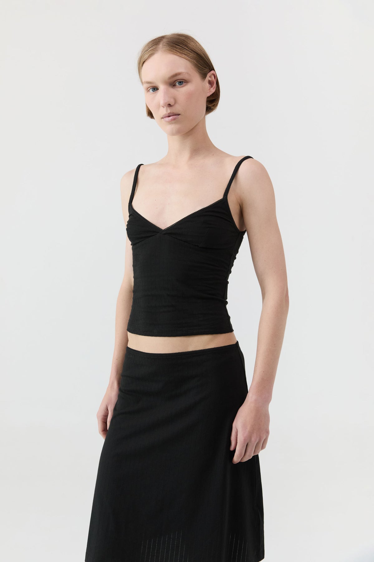 Pointelle Cami - Black