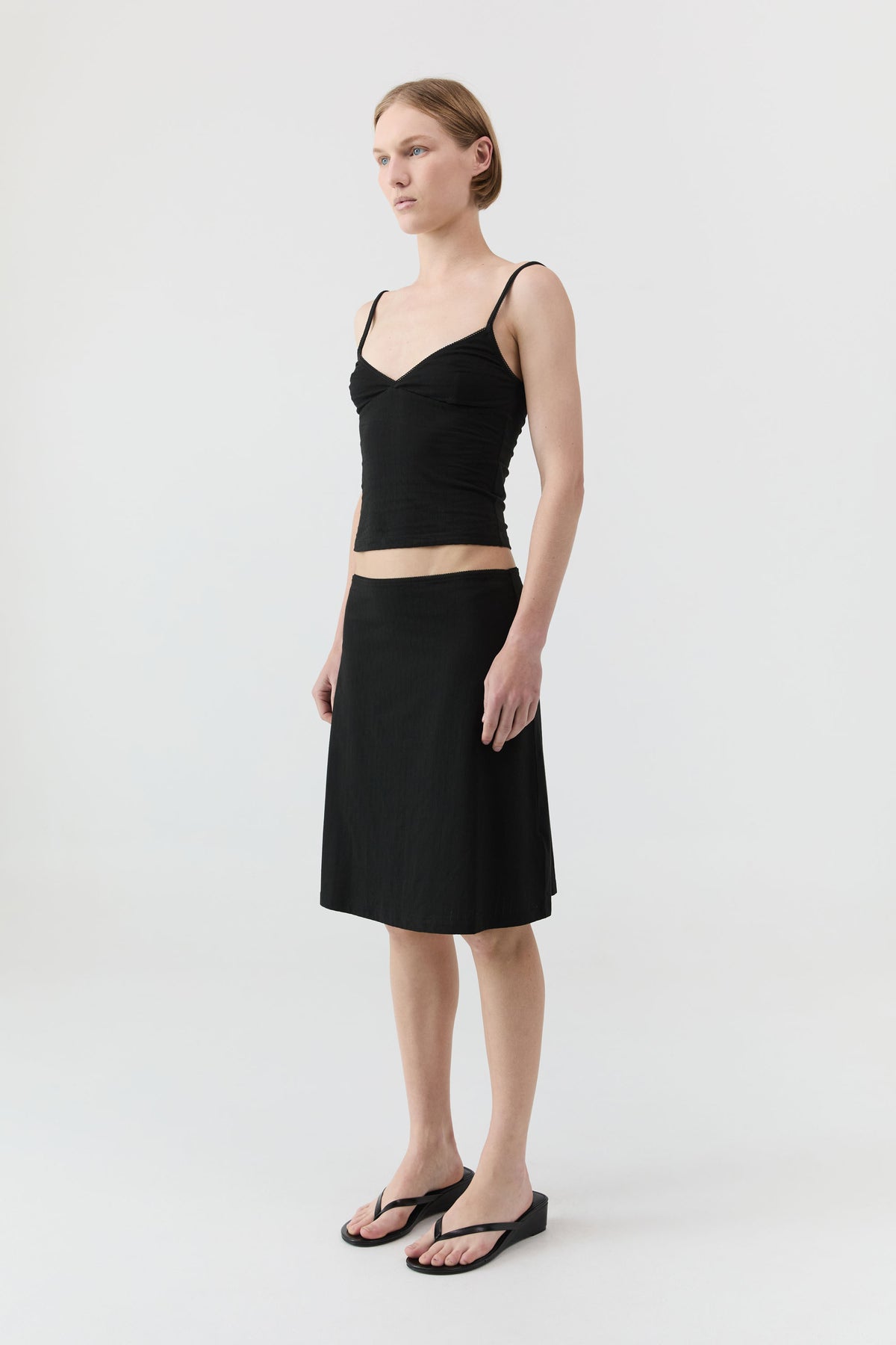 Pointelle Skirt - Black