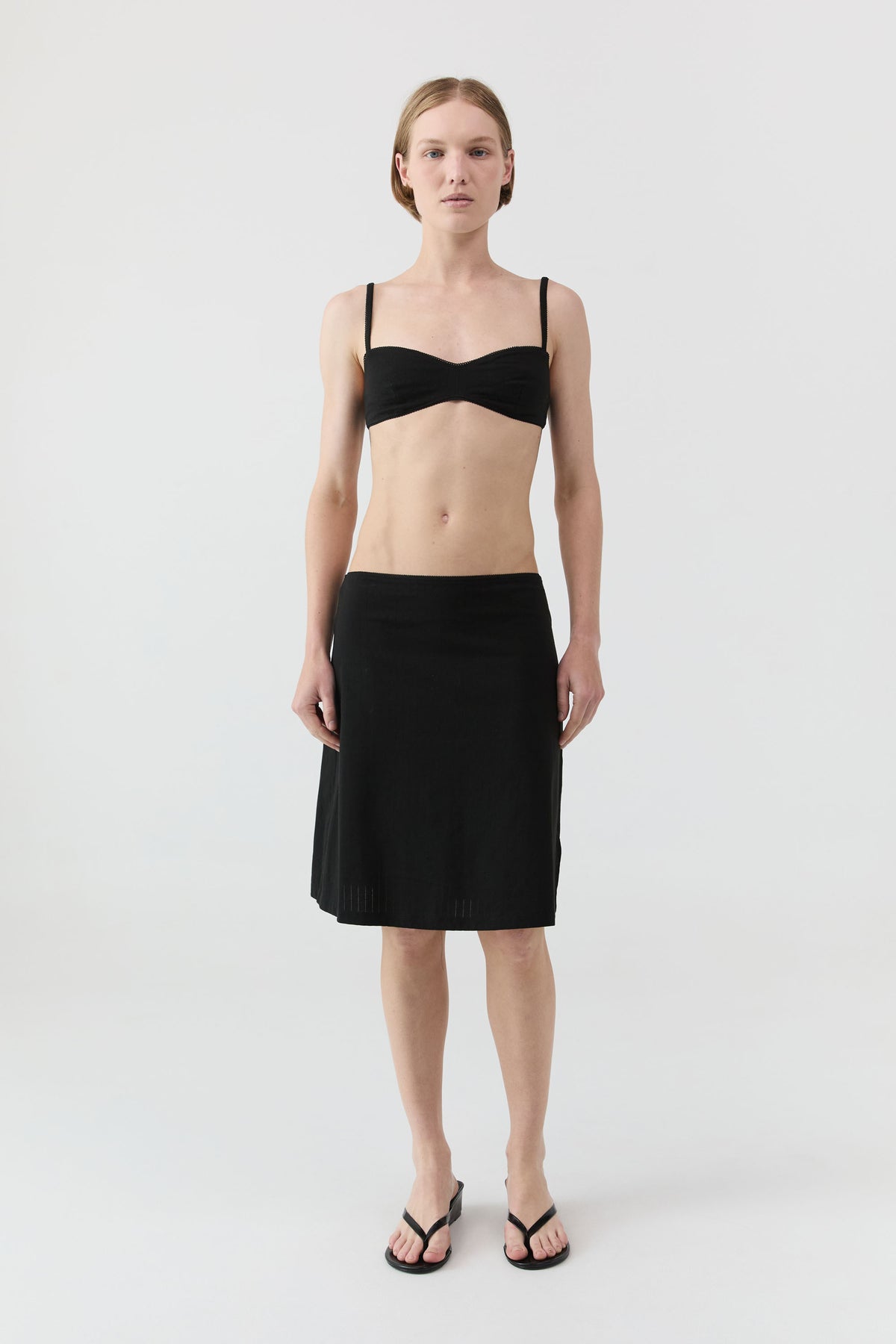 Pointelle Bralette - Black
