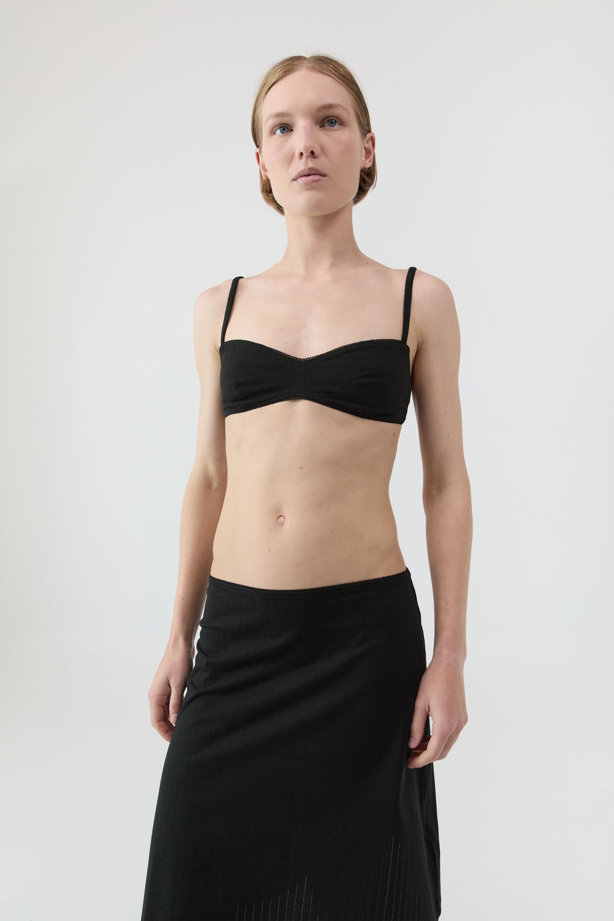 Pointelle Bralette - Black