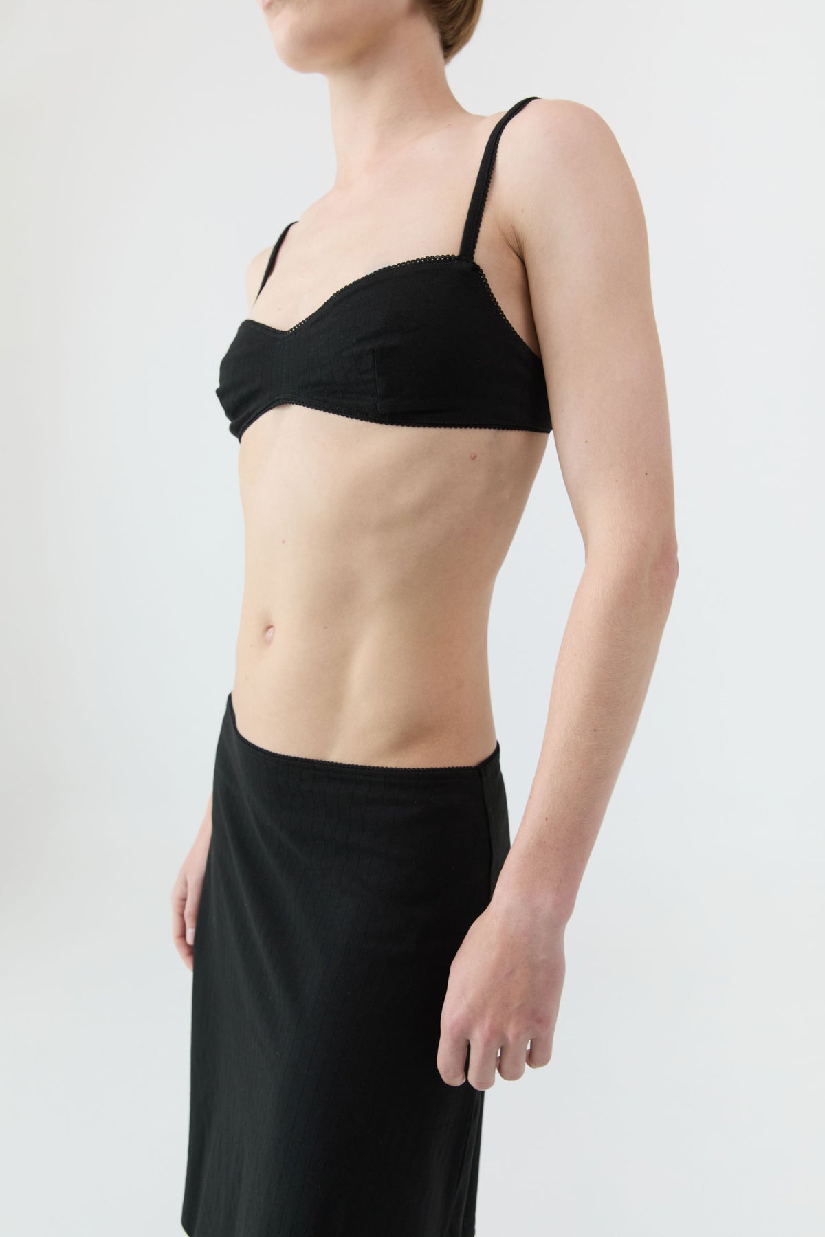 Pointelle Bralette - Black