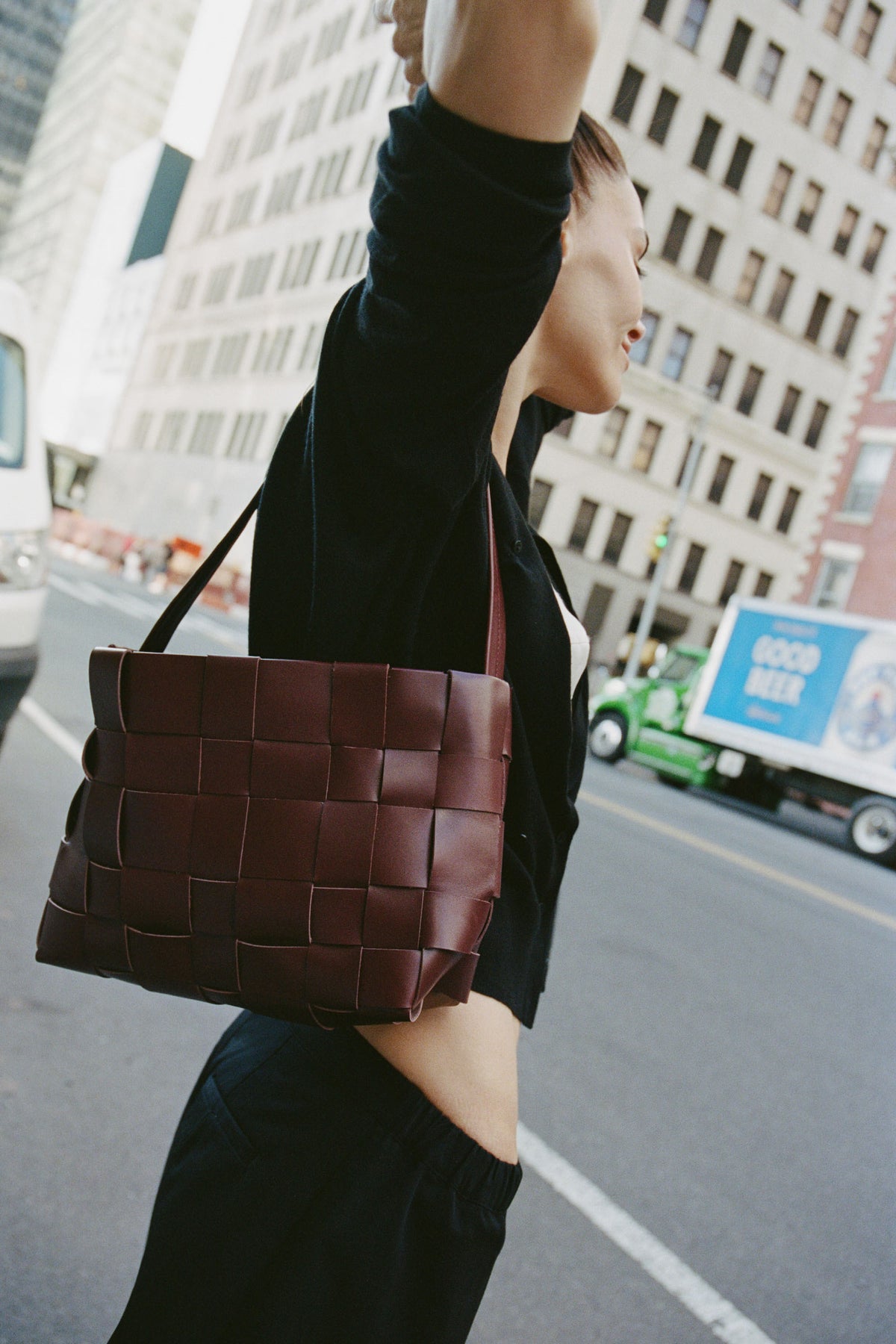 Woven Mini Tote - Plum