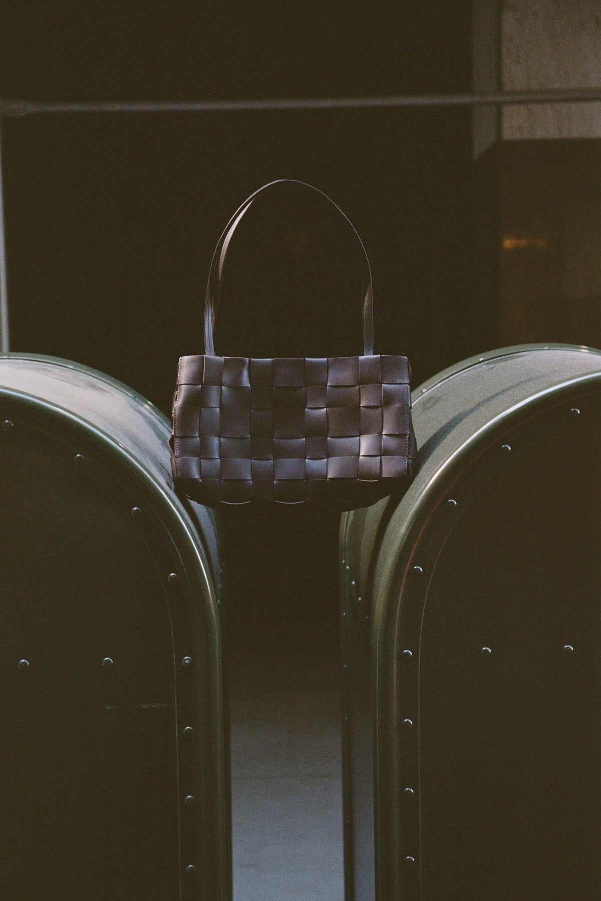 Slim Woven Tote - Chocolate