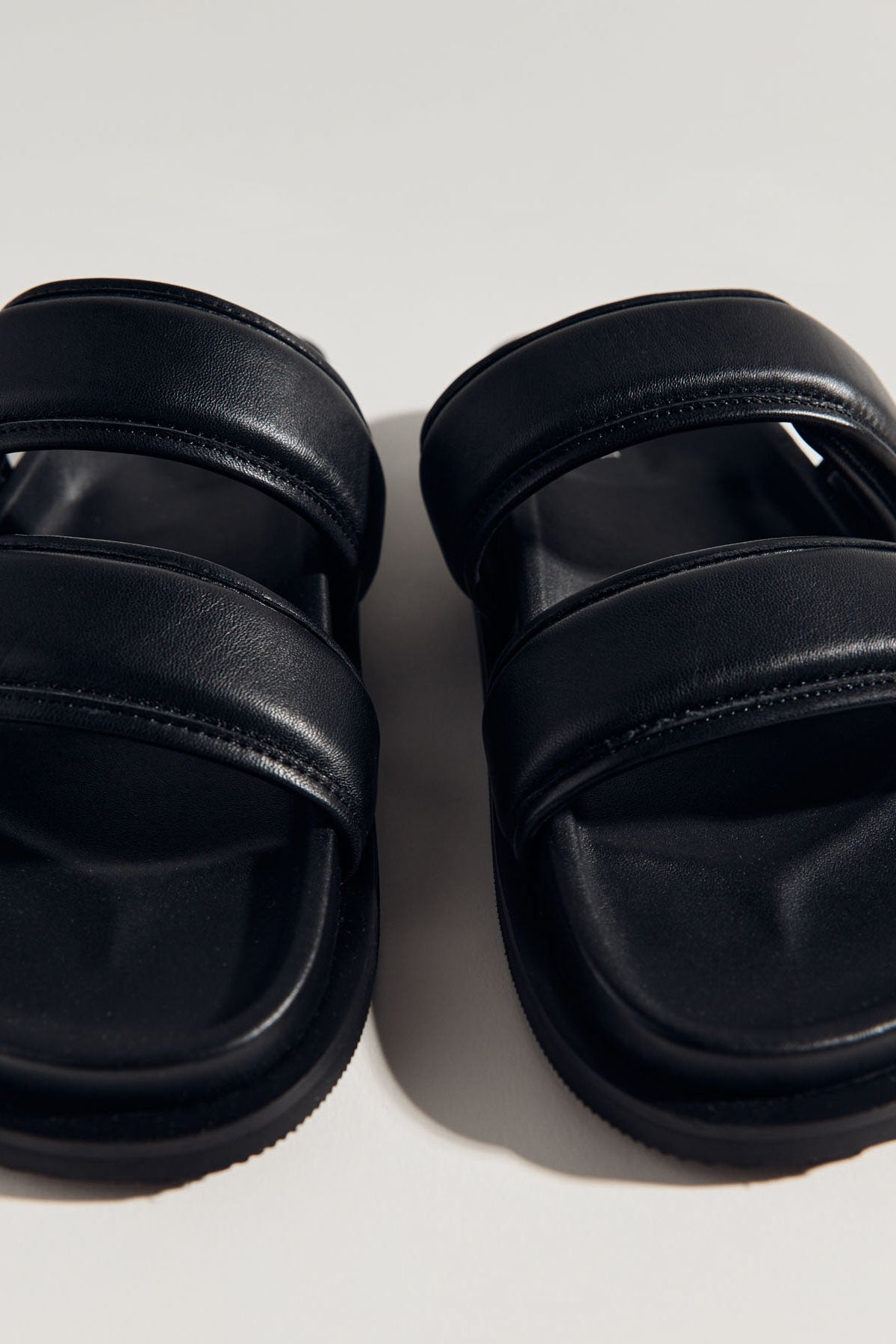 Agni Quilted Leather Slide Black