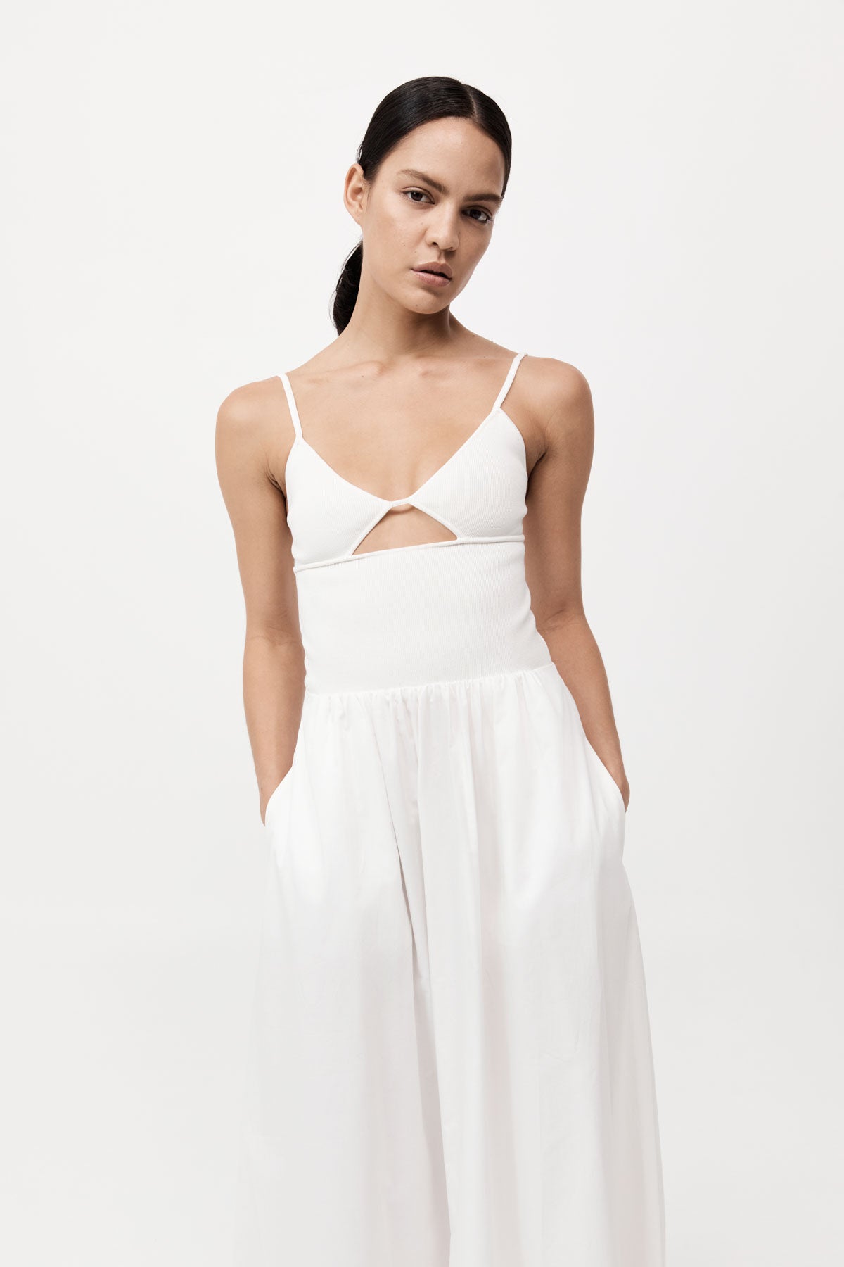 Agni Knit Cami Dress White