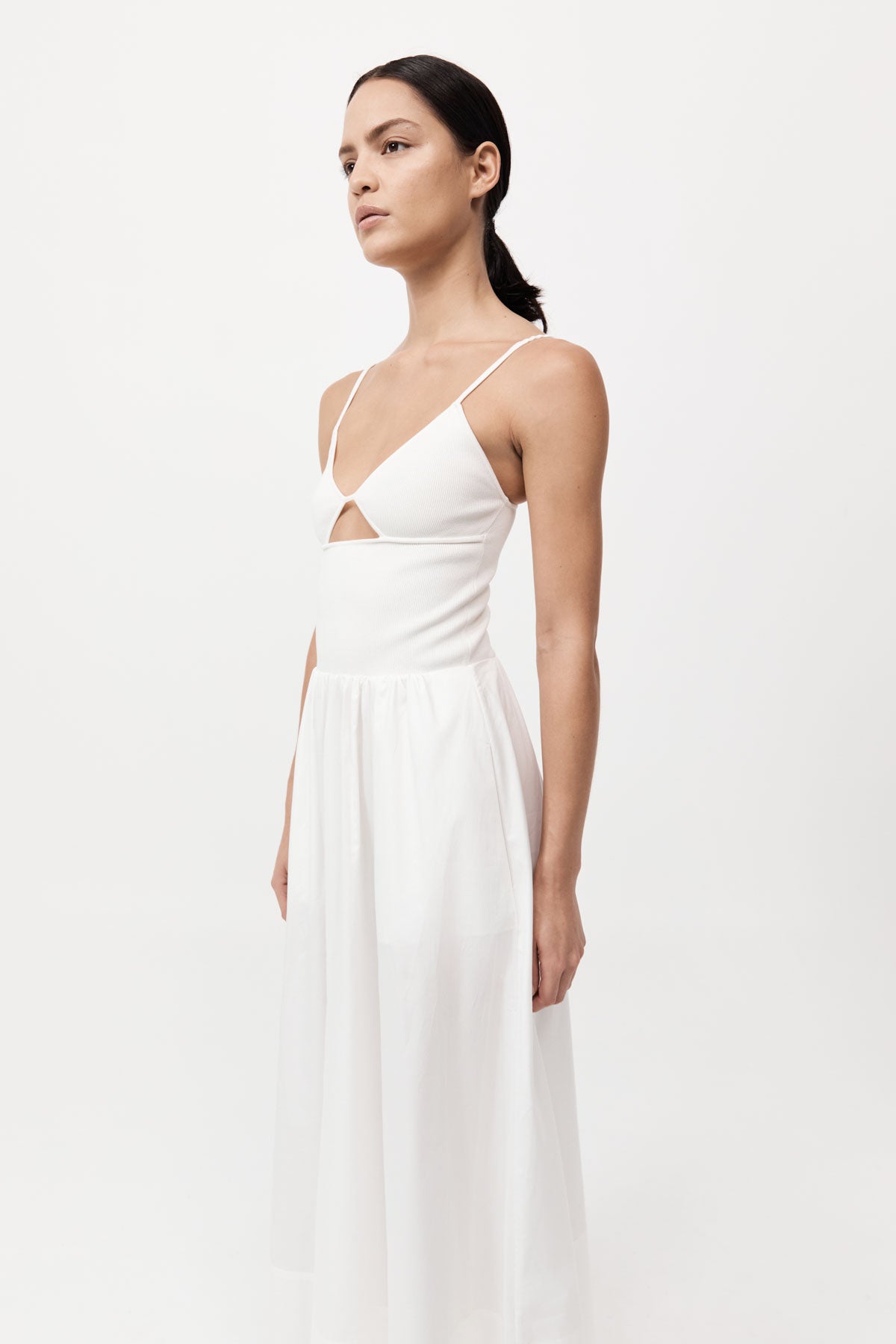 Agni Knit Cami Dress White1