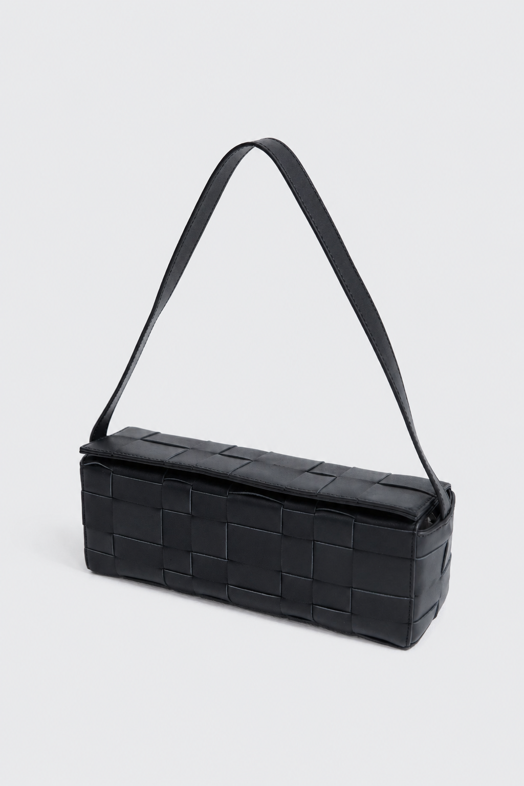 Woven East West Bag - Black